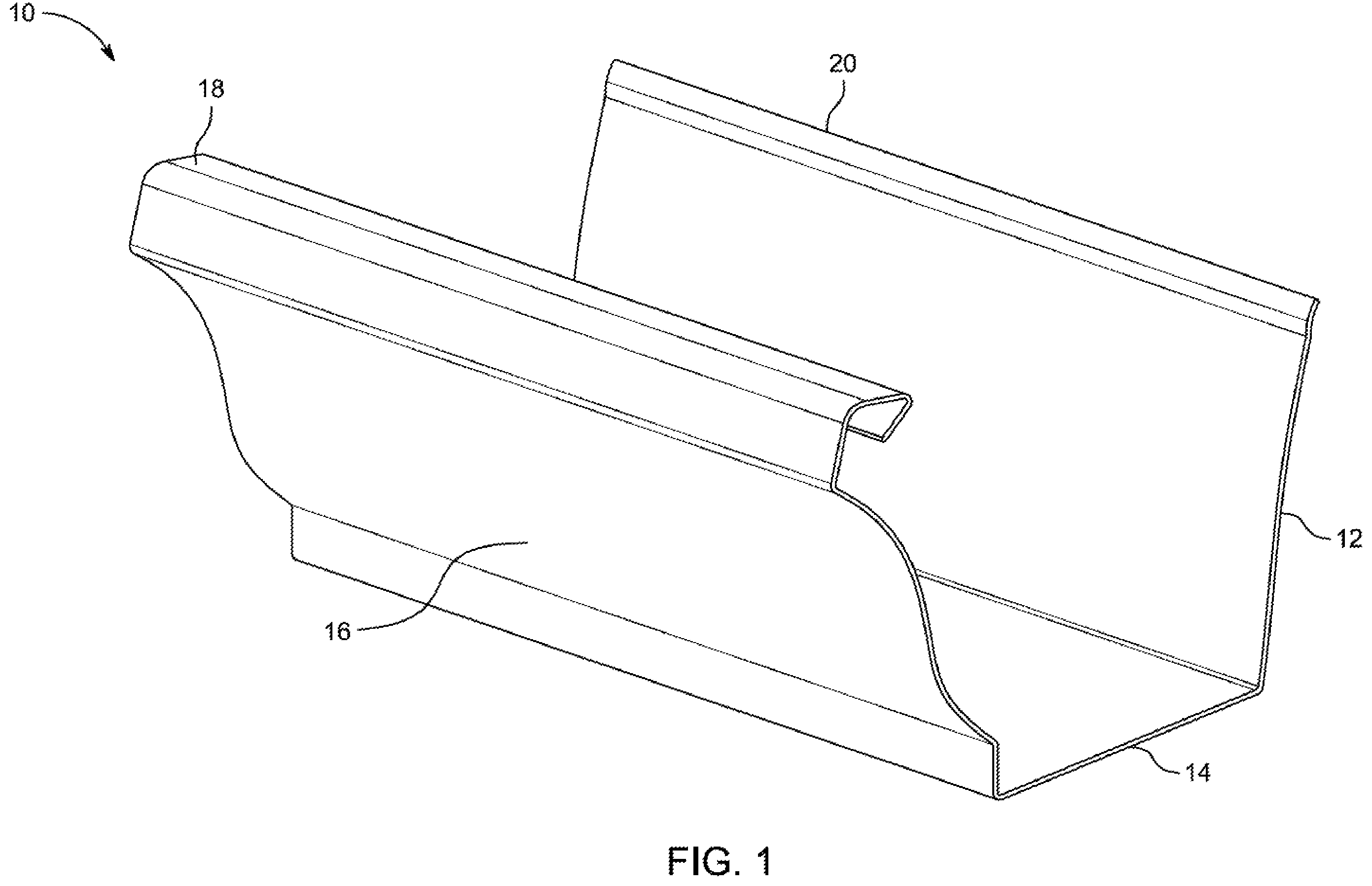 Patent US12158003 Figure 1 – Systems and methods for modular platform for gutter guard systems with interchangeable components