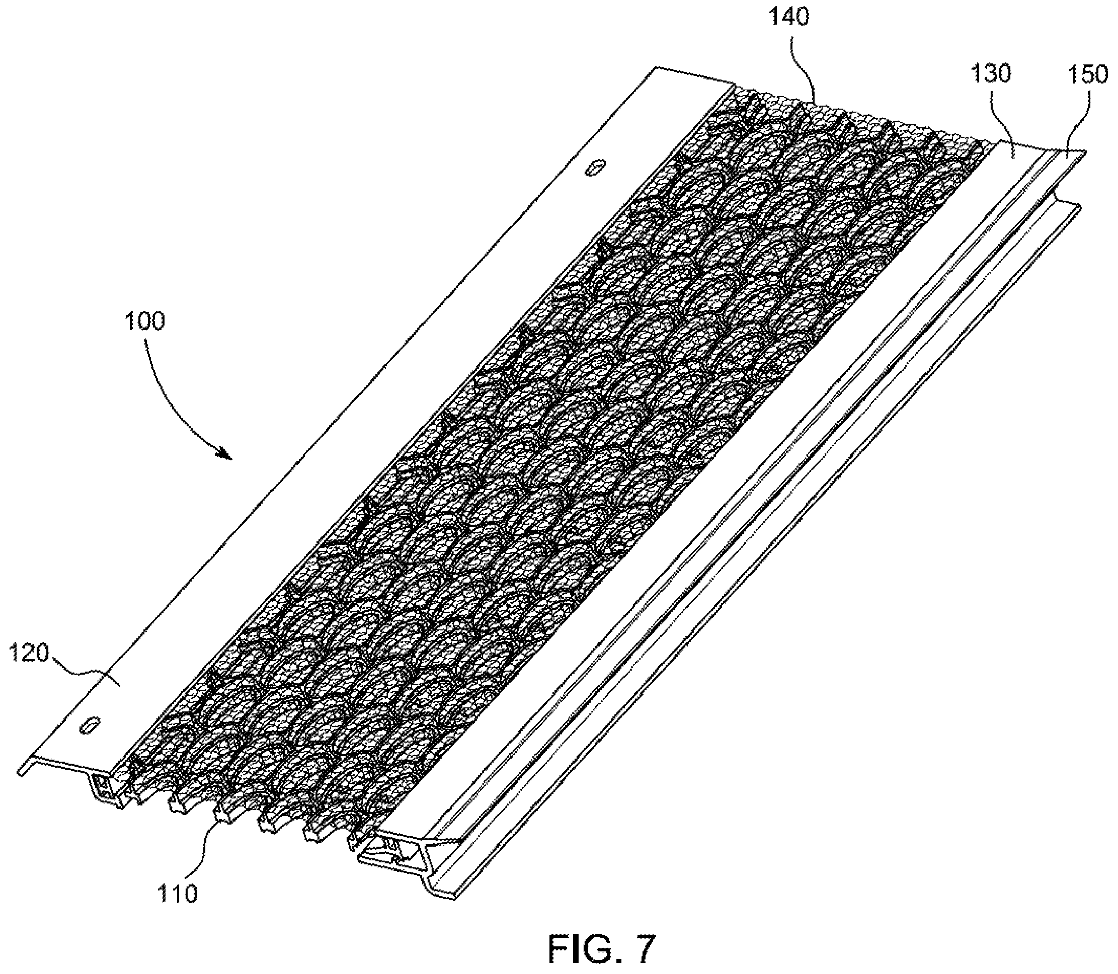 Patent US12158003 Figure 10 – Systems and methods for modular platform for gutter guard systems with interchangeable components