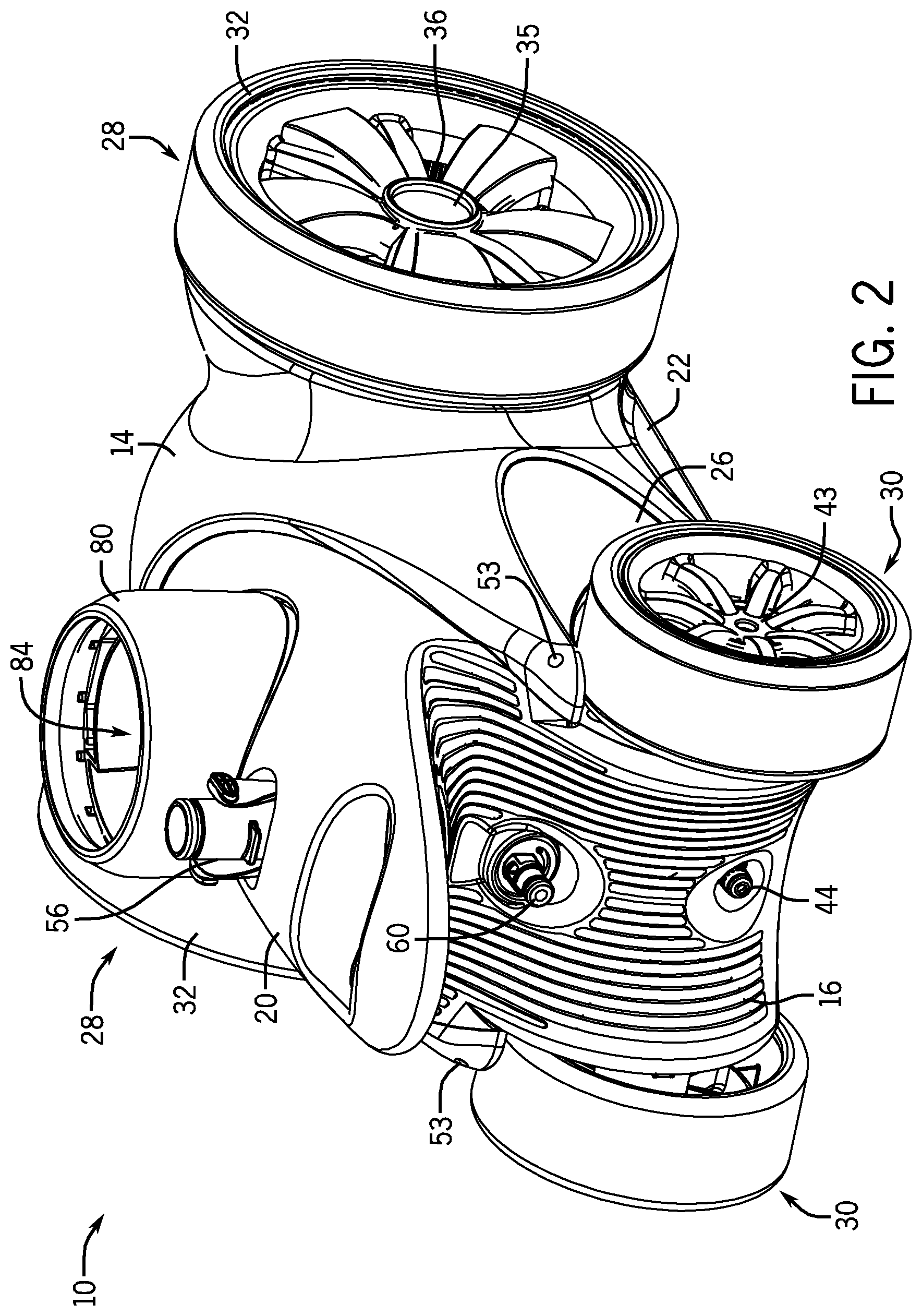 Patent US12158020 Figure 2 – Pool cleaner with hydraulic timer assembly