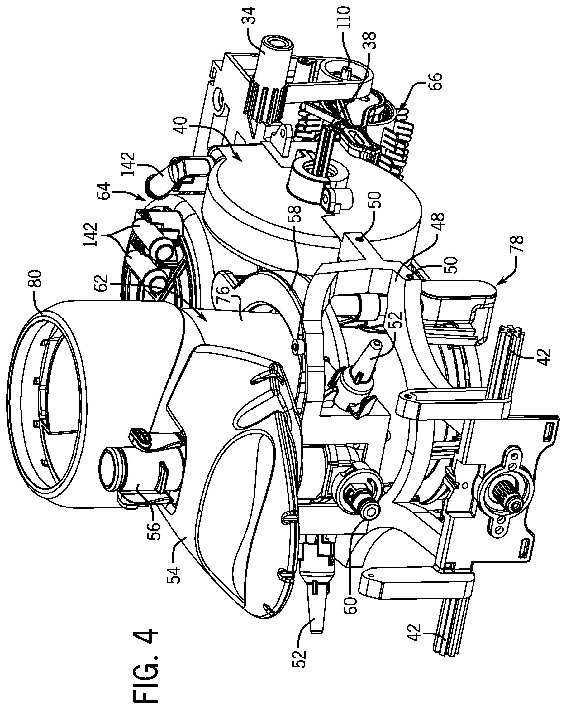 Patent US12158020 Figure 4 – Pool cleaner with hydraulic timer assembly