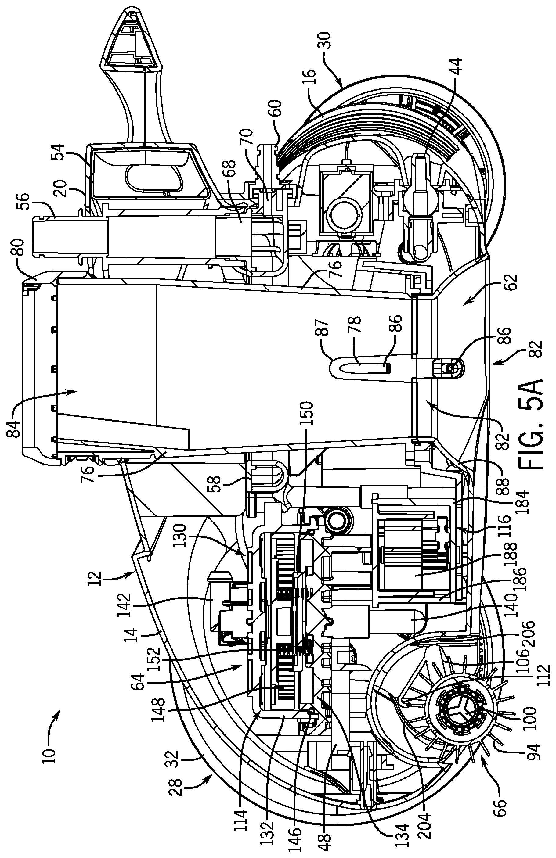 Patent US12158020 Figure 5 – Pool cleaner with hydraulic timer assembly