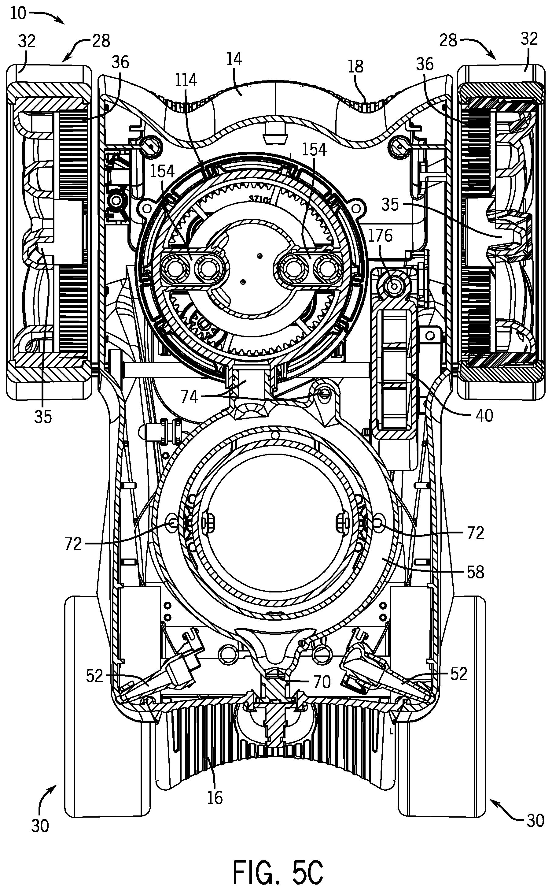 Patent US12158020 Figure 7 – Pool cleaner with hydraulic timer assembly