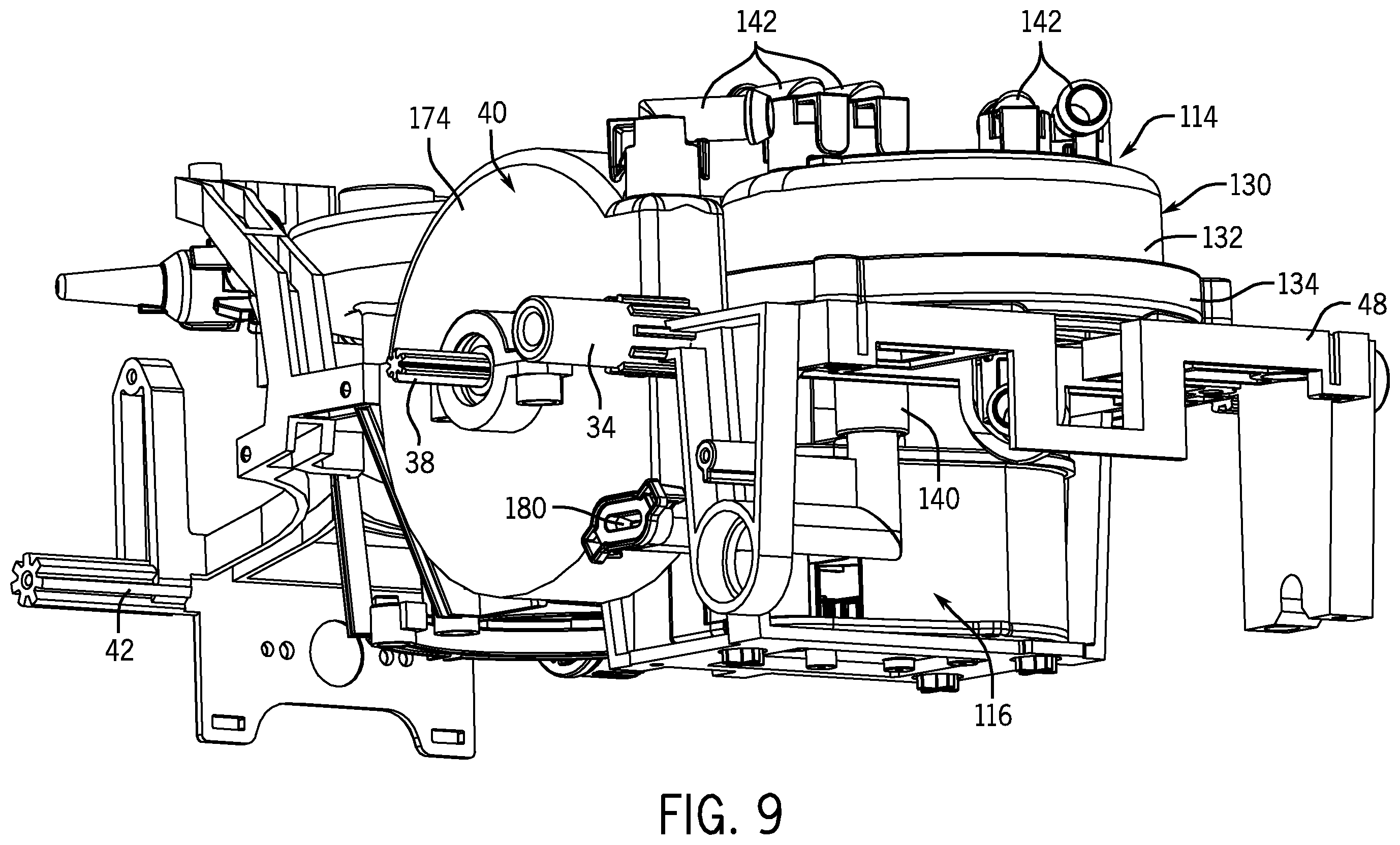 Patent US12158020 Figure 16 – Pool cleaner with hydraulic timer assembly