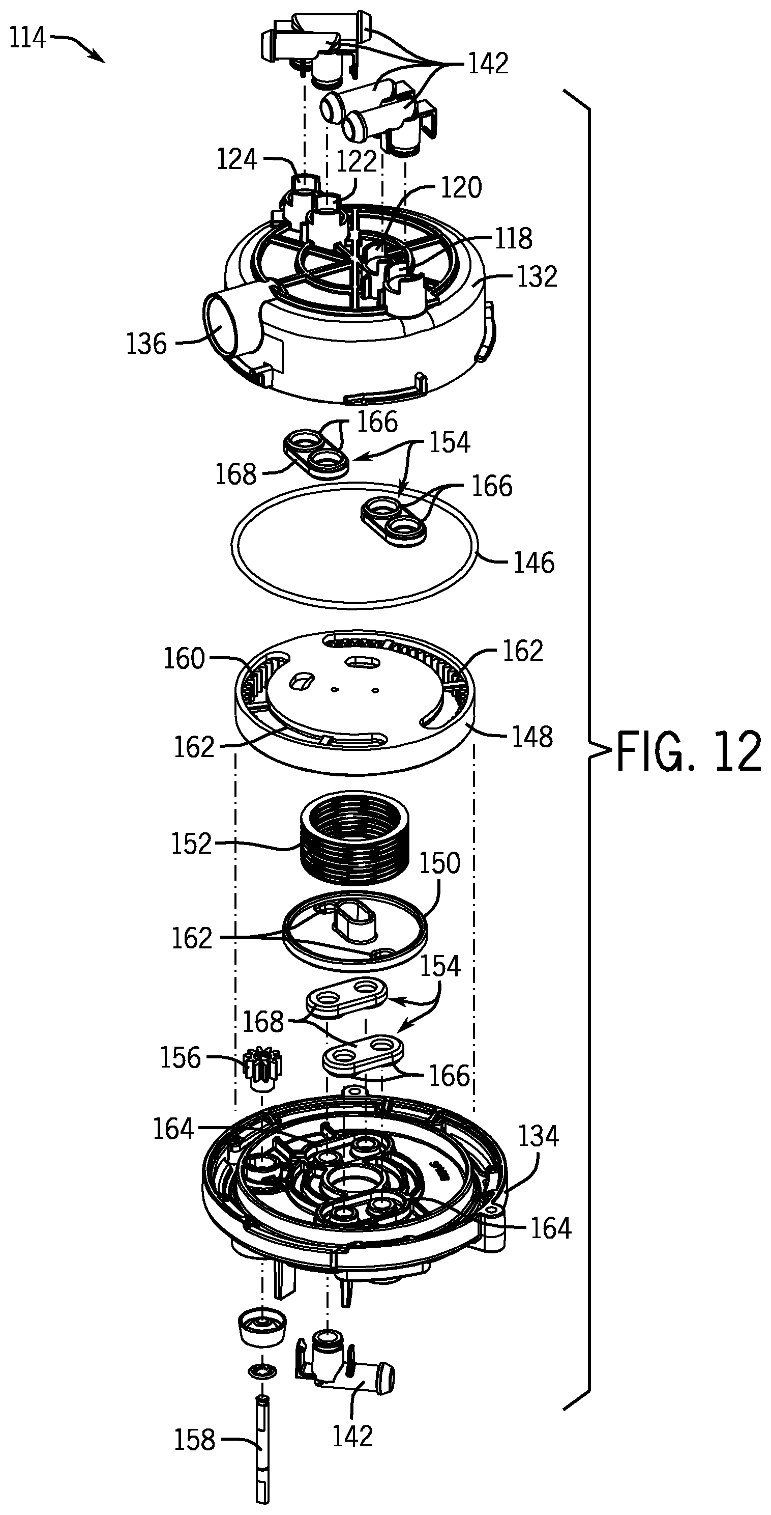 Patent US12158020 Figure 19 – Pool cleaner with hydraulic timer assembly