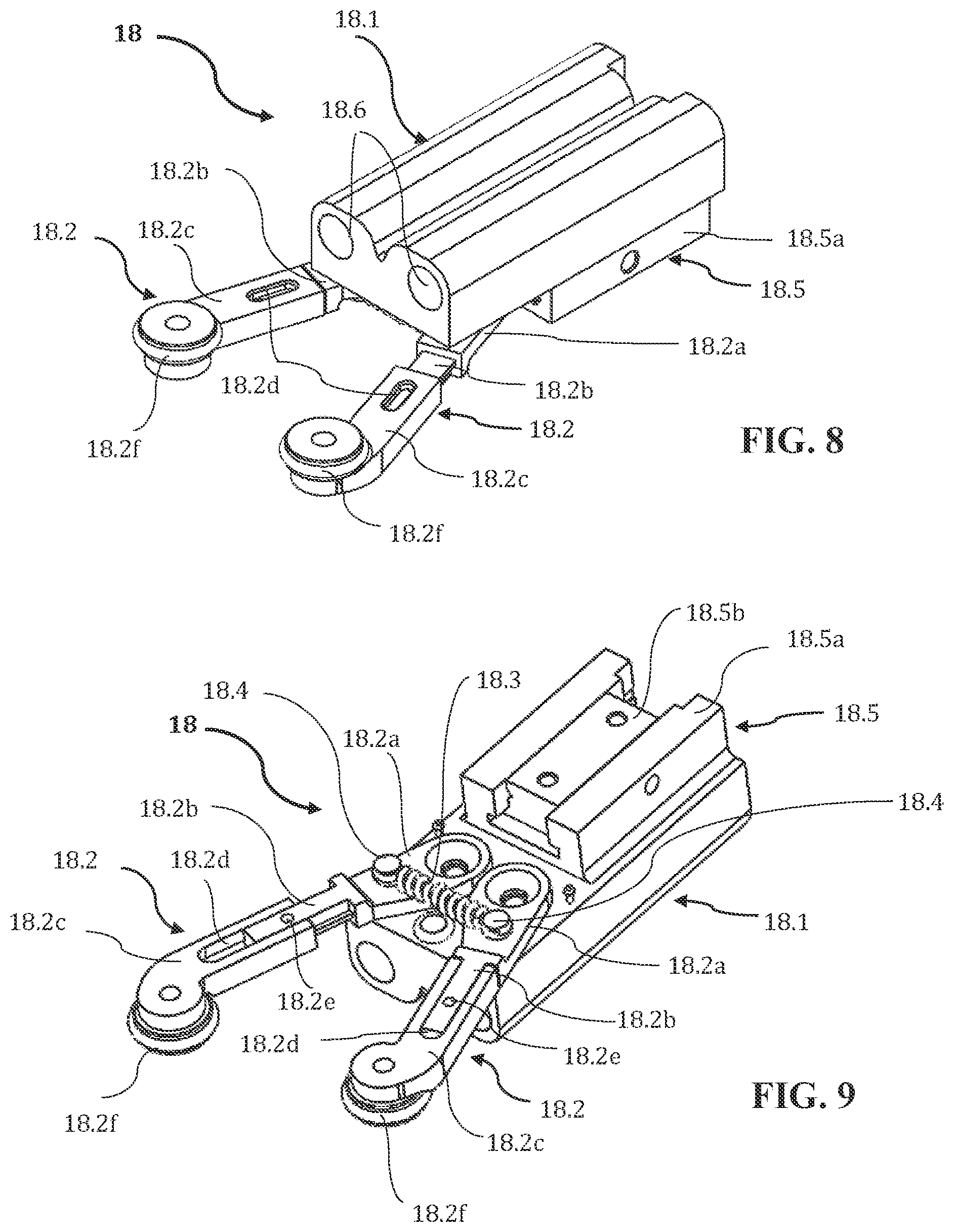 Patent US12158031 Figure 5 – Device for a sliding door