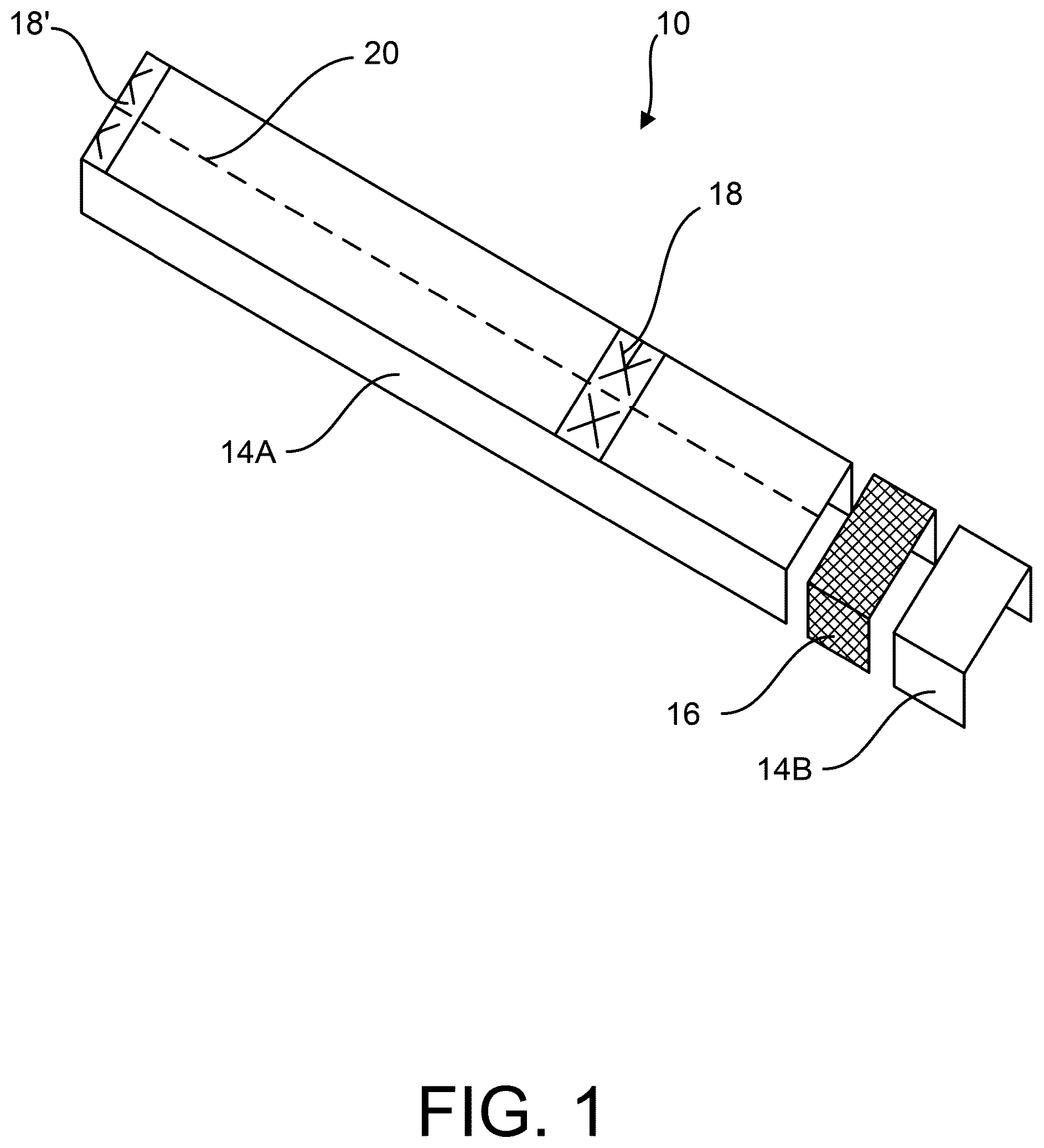 Patent US12158038 Figure 1 – Methods of making interface strips for structural framing