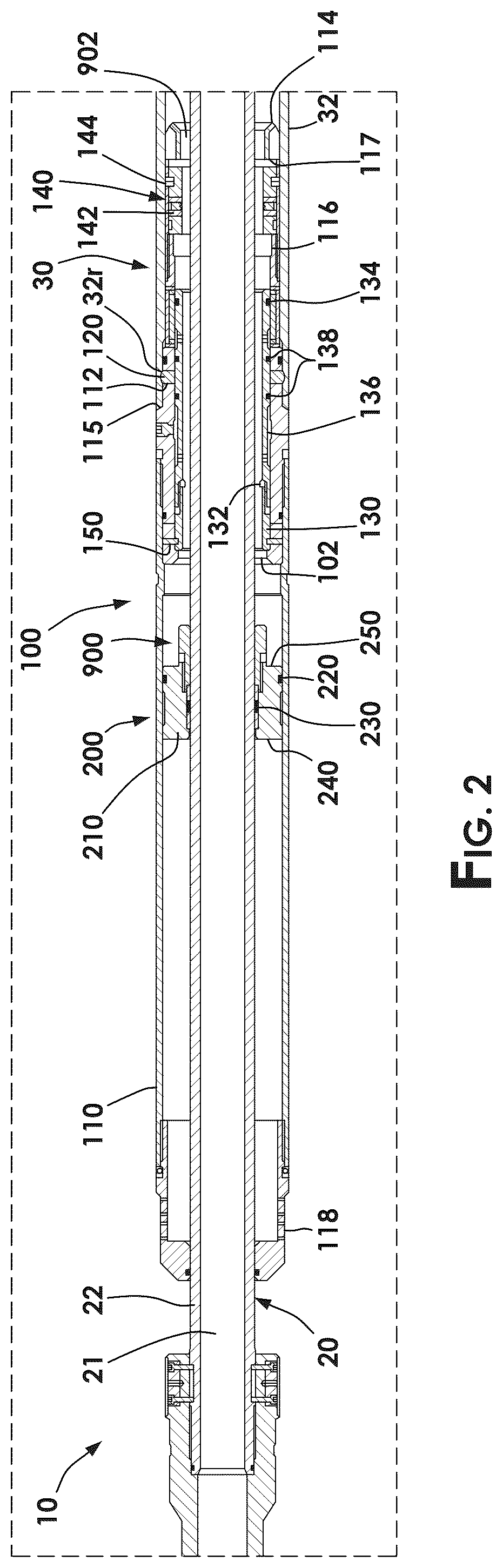 Patent US12158059 Figure 2 – Running tool for a liner string
