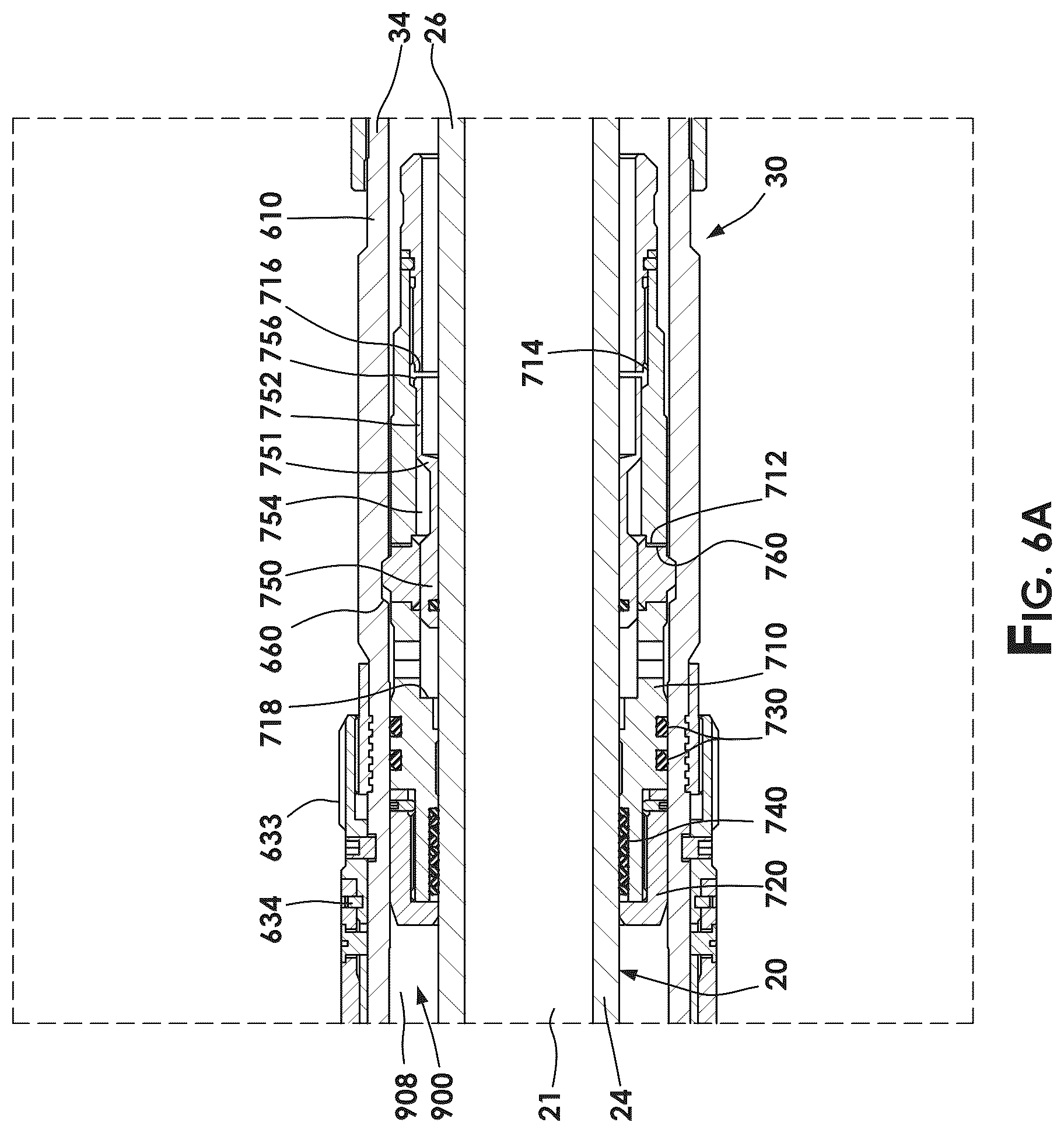 Patent US12158059 Figure 7 – Running tool for a liner string