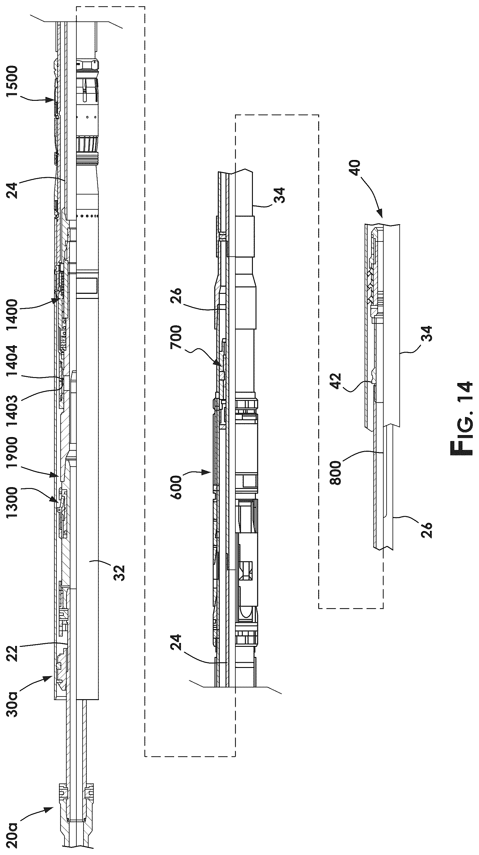 Patent US12158059 Figure 19 – Running tool for a liner string