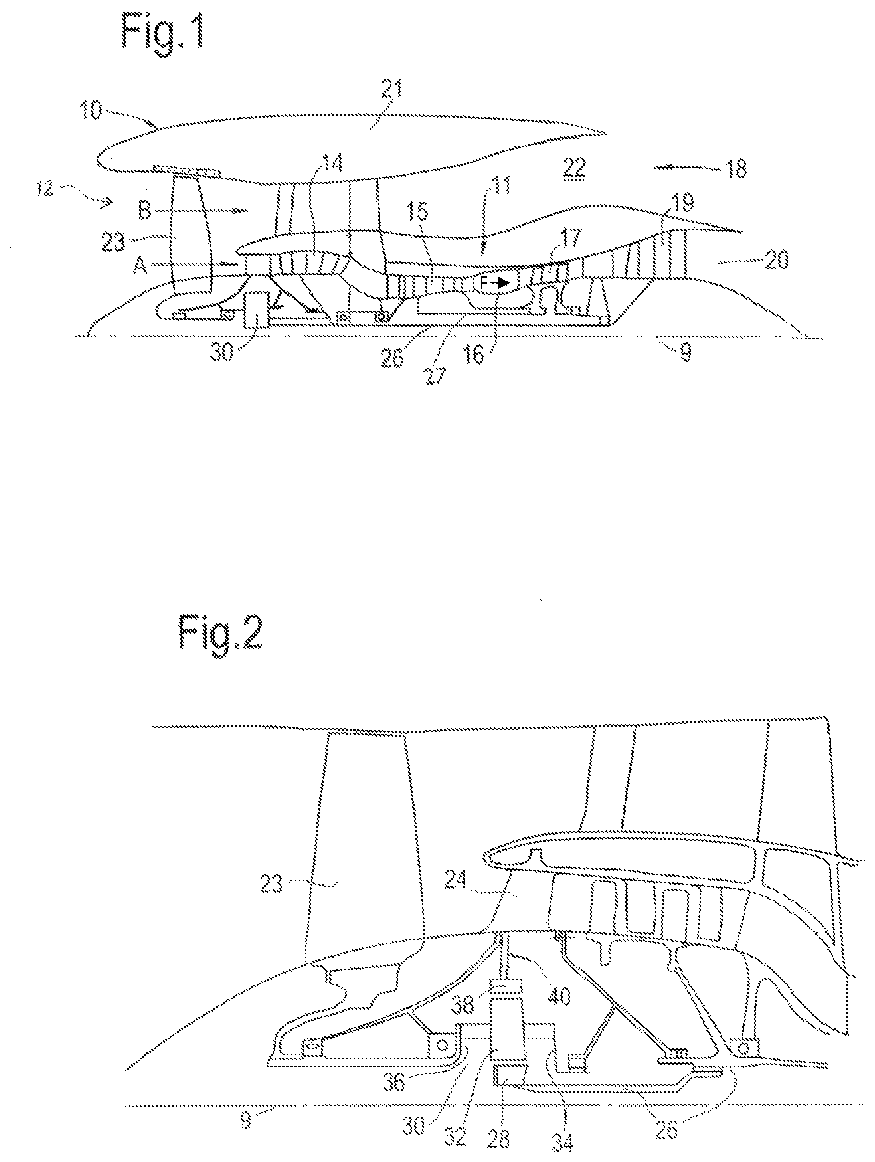 Patent US12158115 Figure 1 – Gas turbine engine heat exchange
