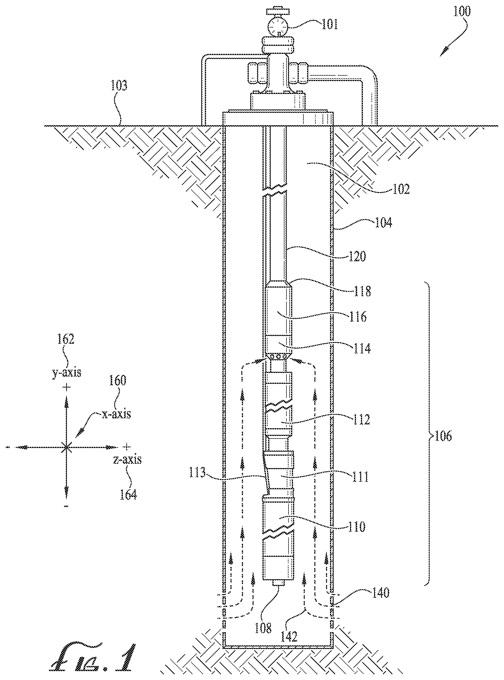 Patent US12158157 Figure 1 – Shielding for a magnetic bearing in an electric submersible pump (ESP) assembly
