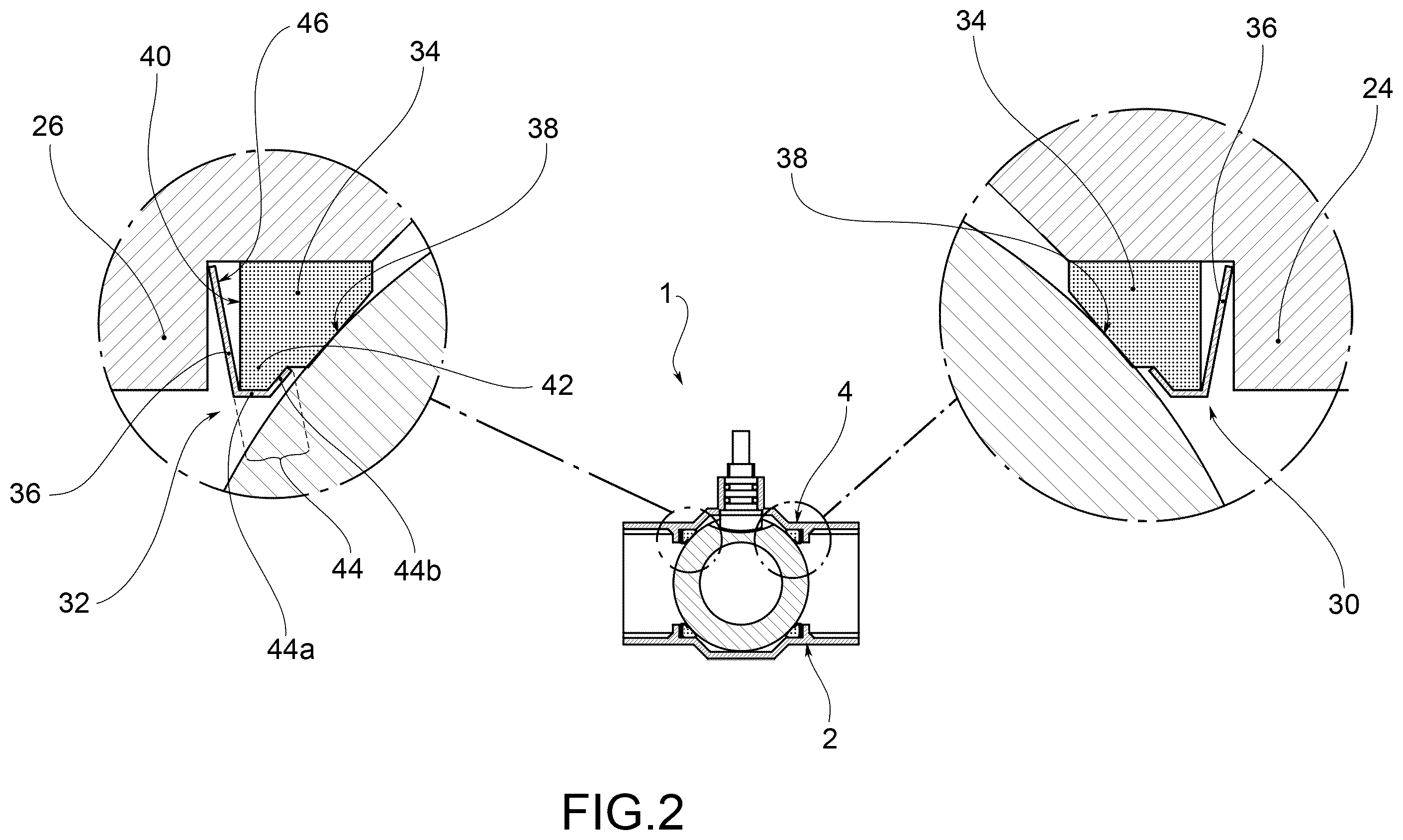 Patent US12158220 Figure 2 – Ball valve