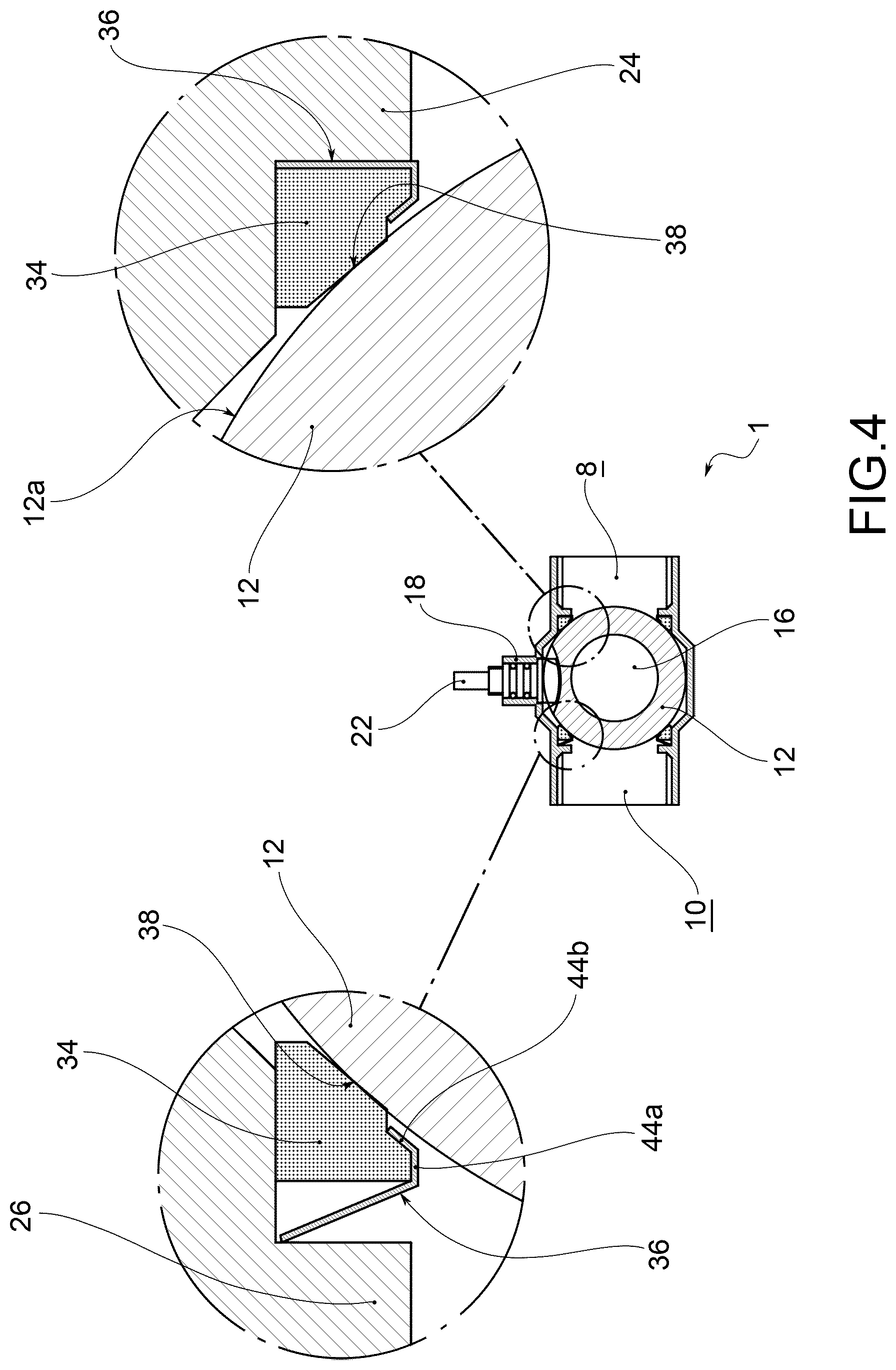 Patent US12158220 Figure 4 – Ball valve