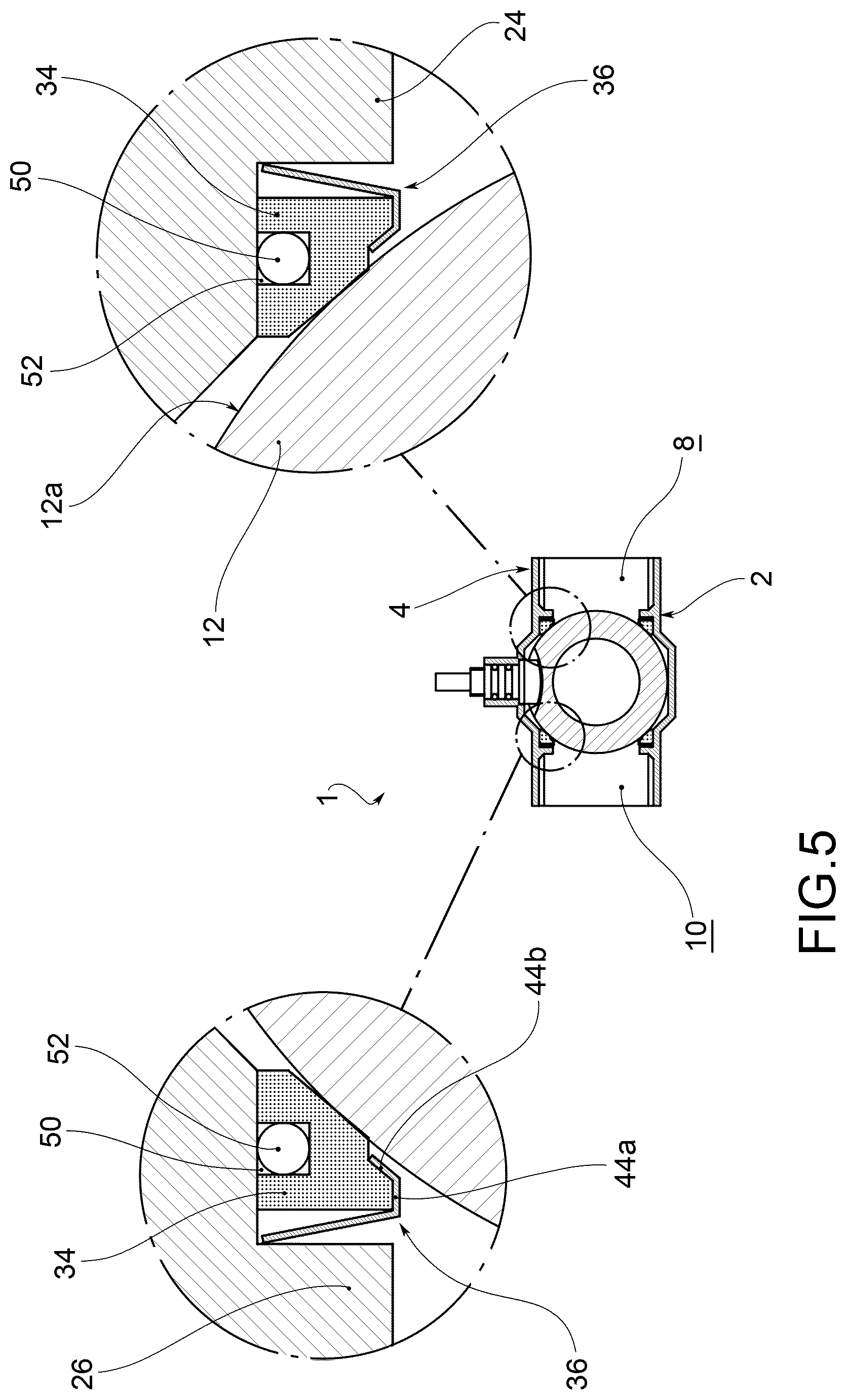 Patent US12158220 Figure 5 – Ball valve