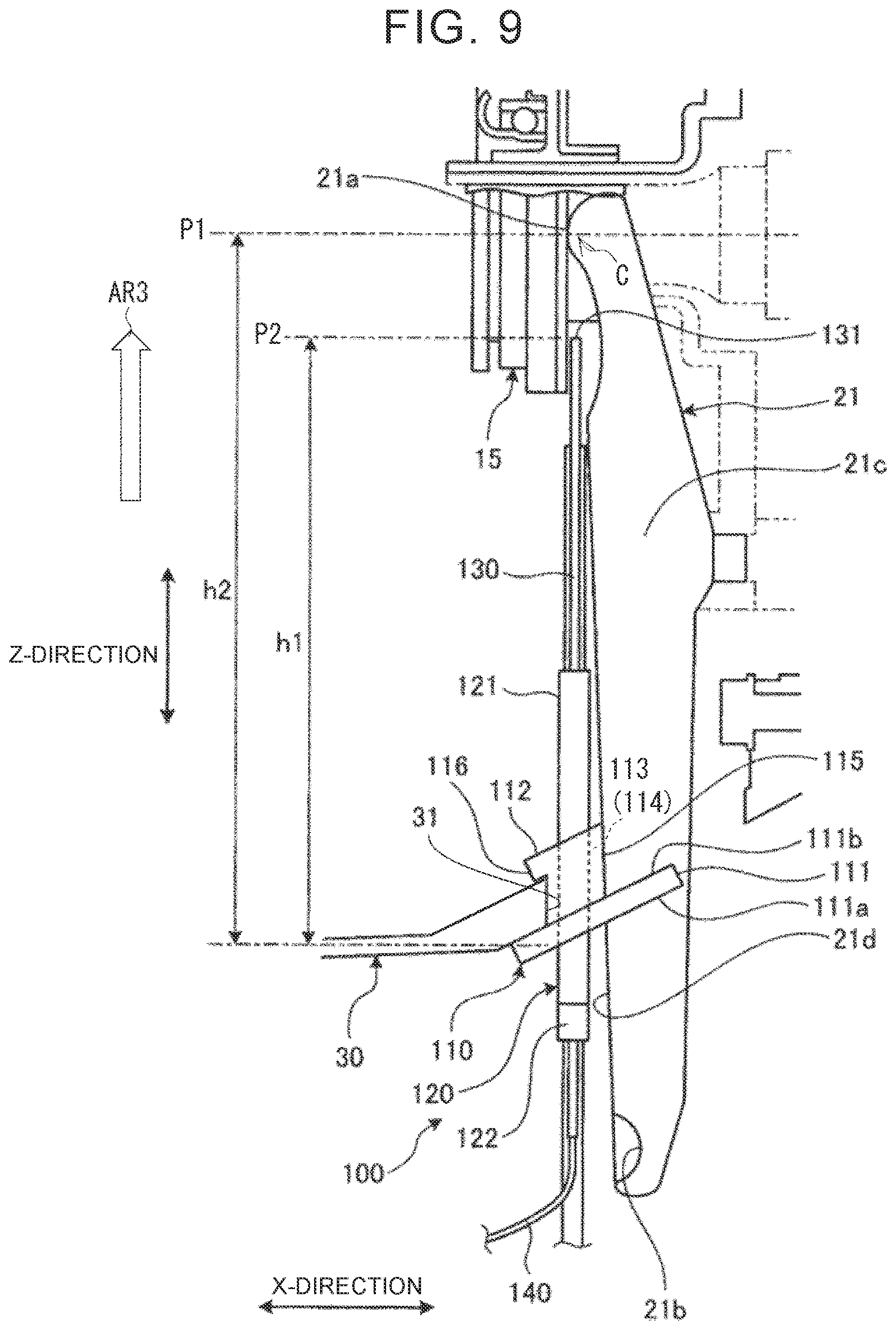 Patent US12158237 Figure 10 – Insertion amount grasping device