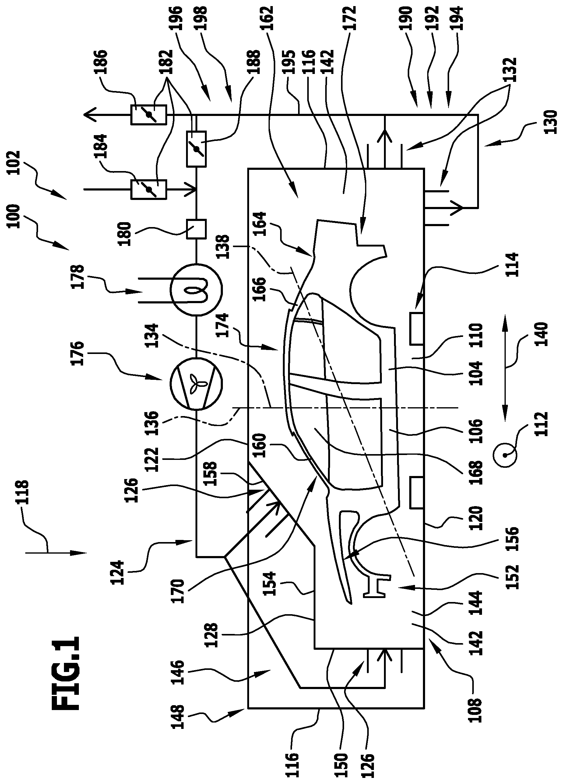 Patent US12158304 Figure 1 – Treatment installation and method for treating workpieces