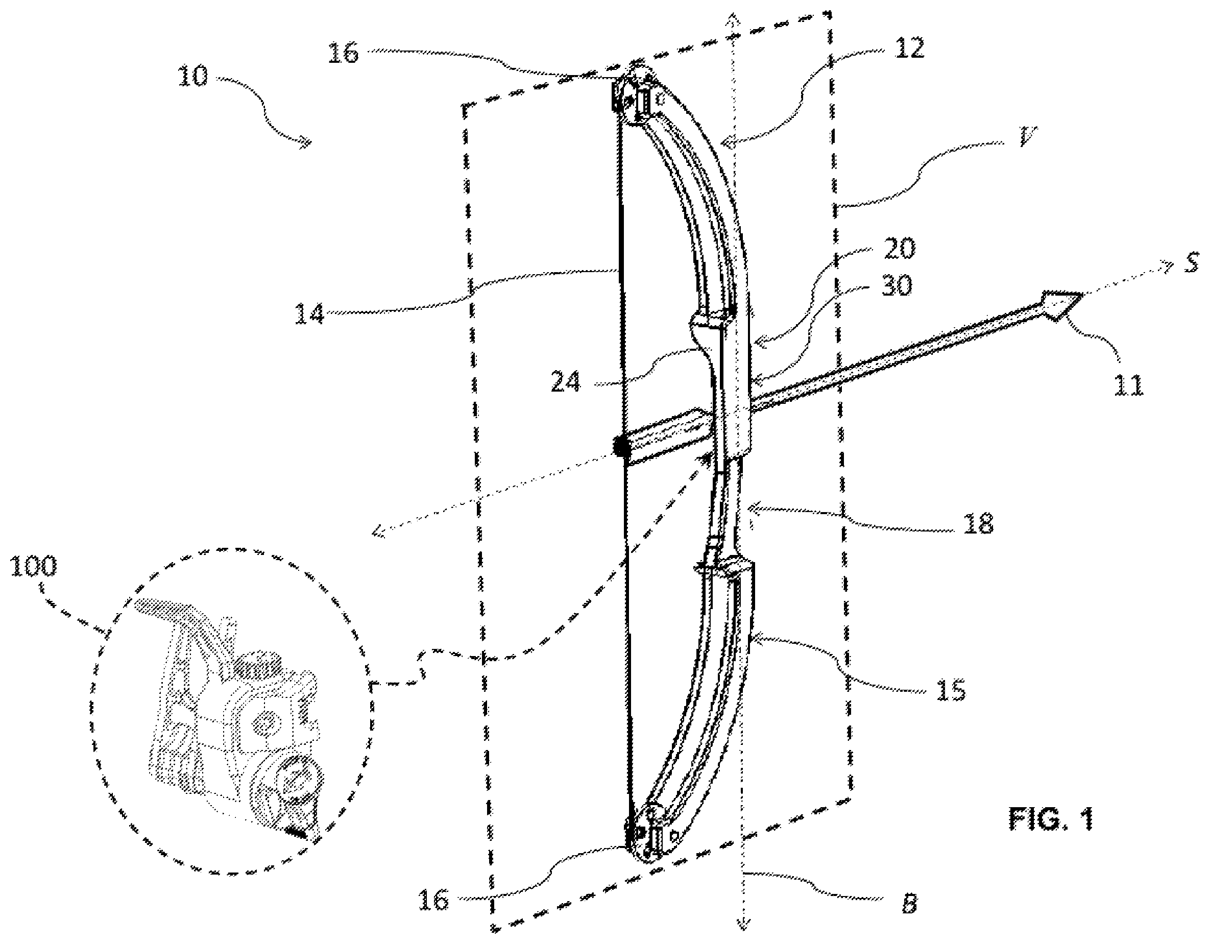 Patent US12158321 Figure 1 – Archery assembly and method