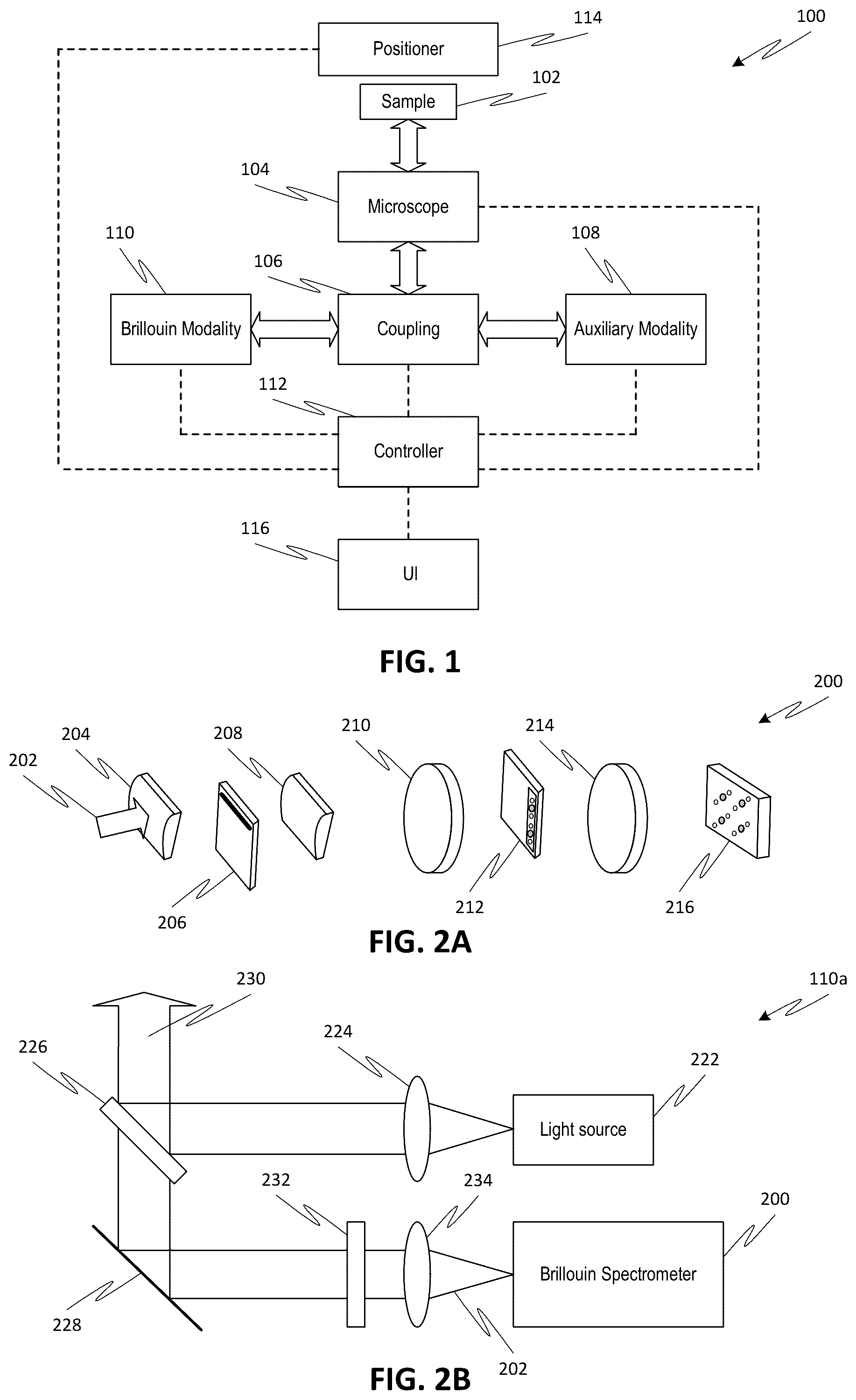 Patent US12158373 — Brillouin imaging devices, and systems and methods employing such devices preliminary class — Figure 1