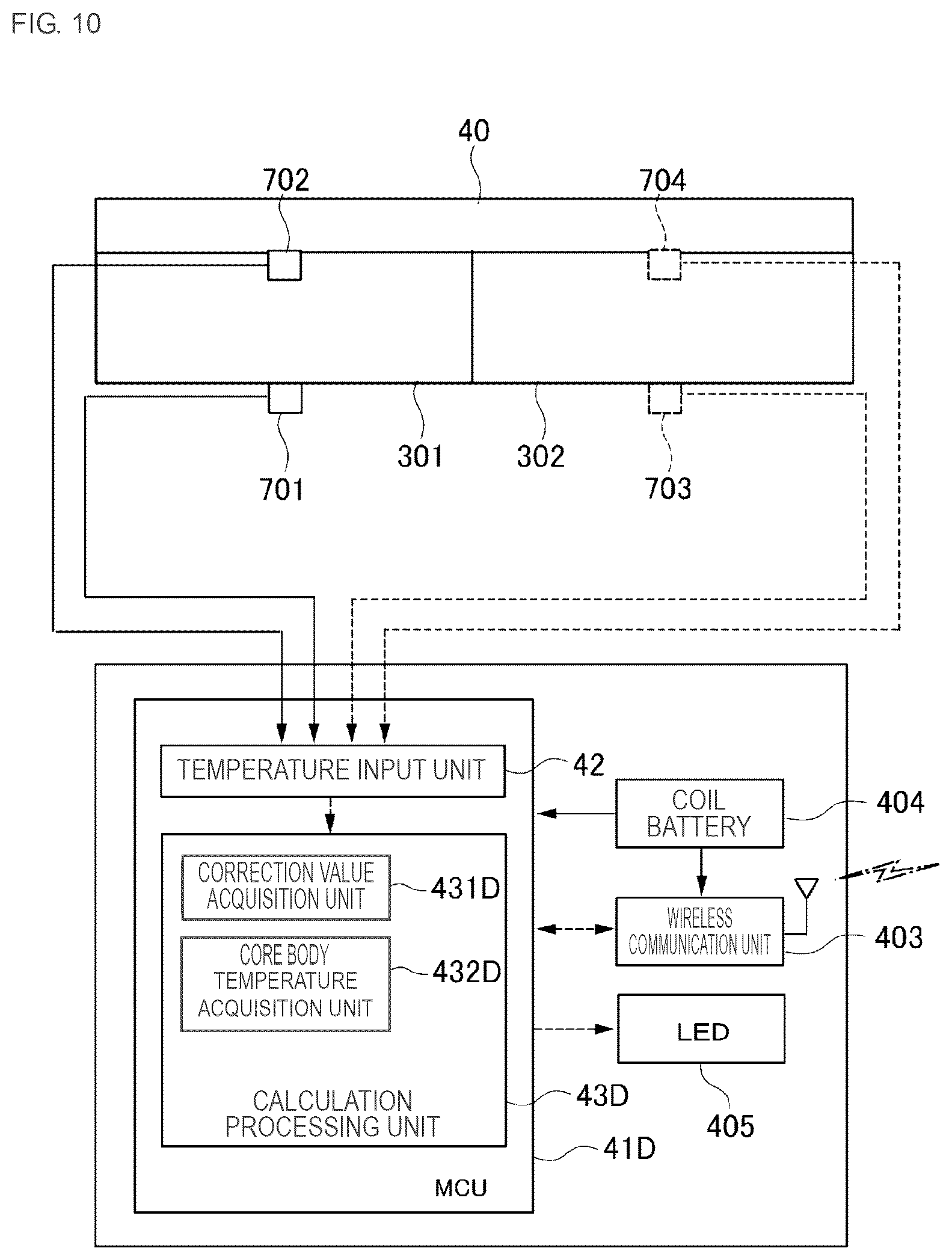 Patent US12158378 Figure 10 – Sticking-type core body thermometer