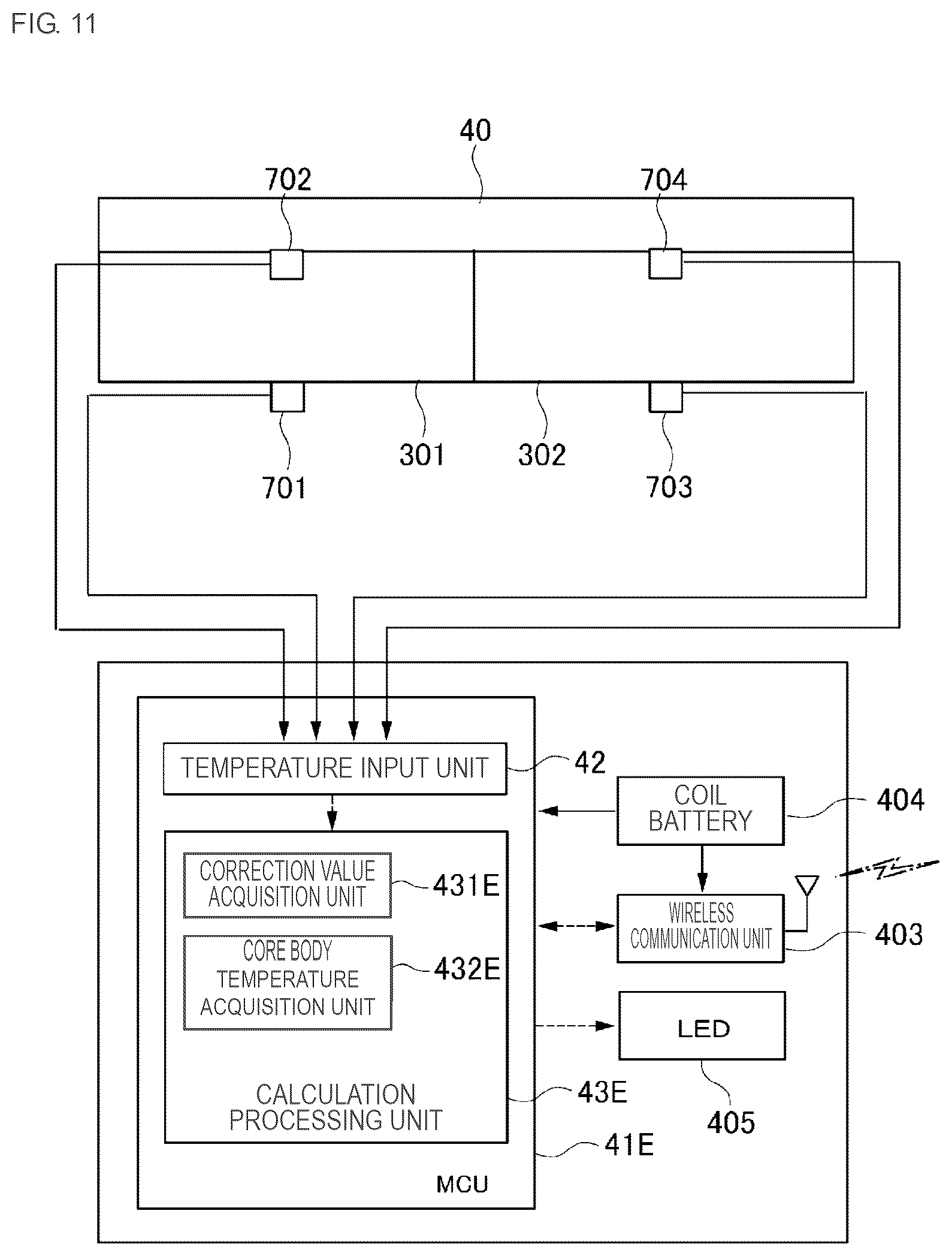 Patent US12158378 Figure 11 – Sticking-type core body thermometer