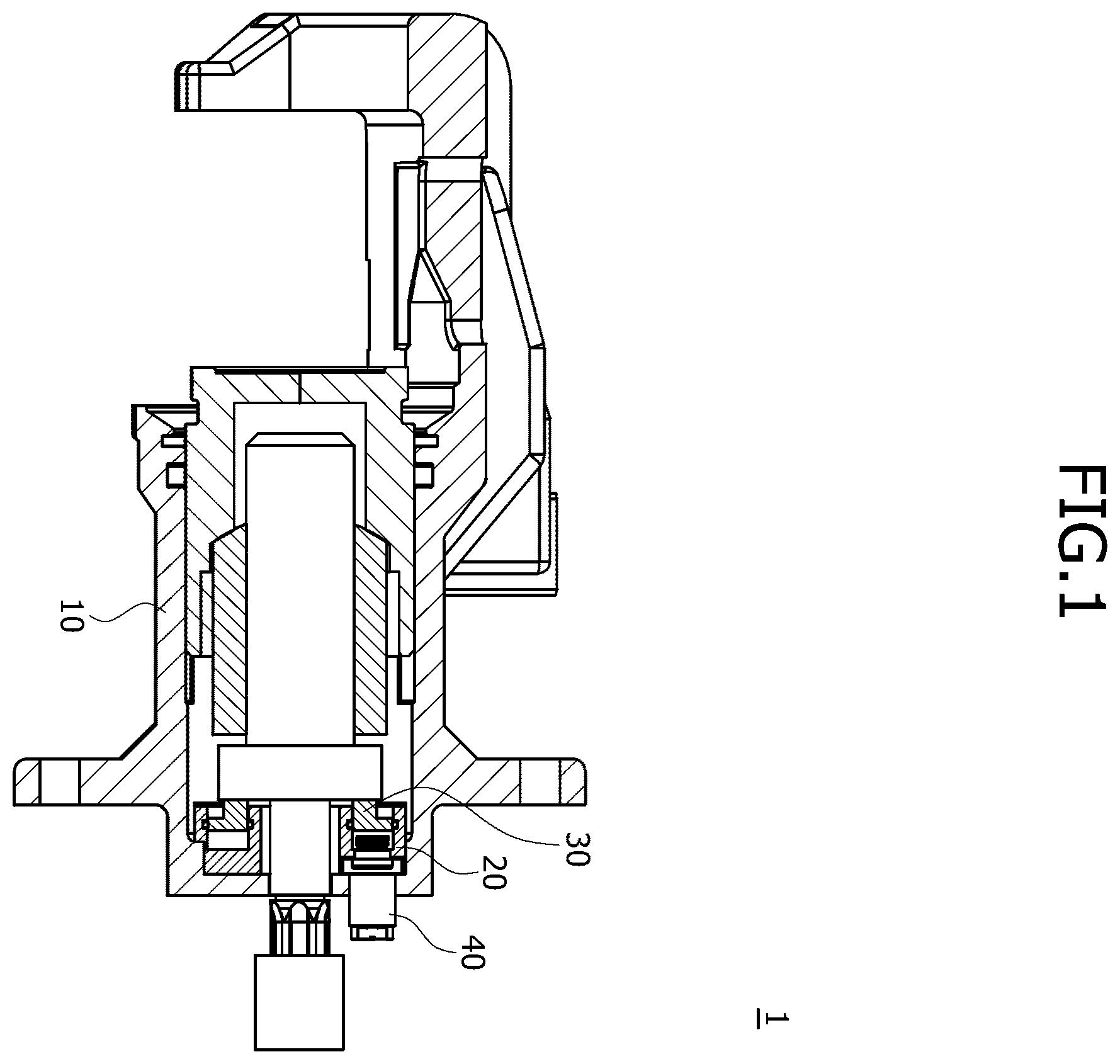 Patent US12158387 Figure 1 – Sensing device for electromechanical brake
