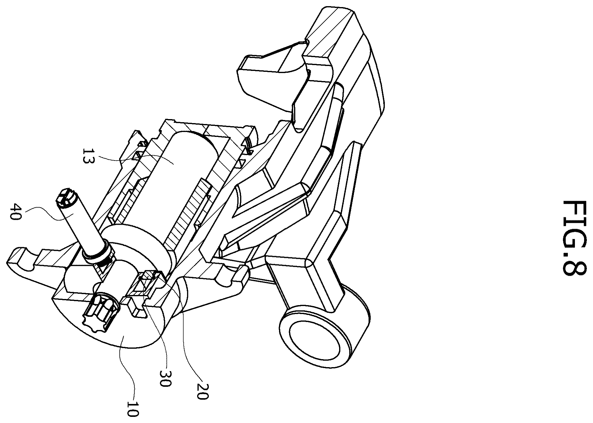 Patent US12158387 Figure 8 – Sensing device for electromechanical brake