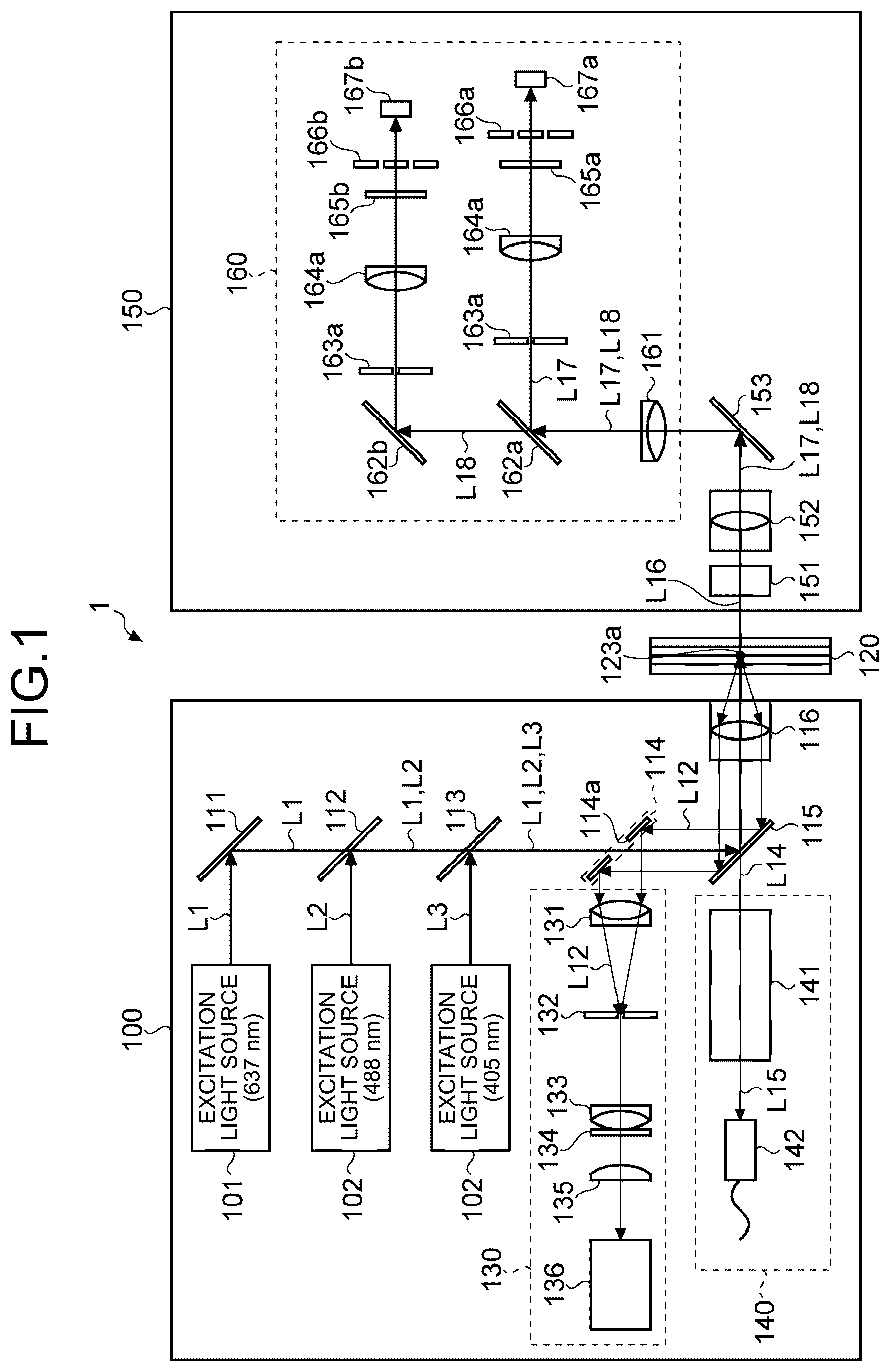 Patent US12158411 — Optical measurement apparatus and information processing system — Figure 1