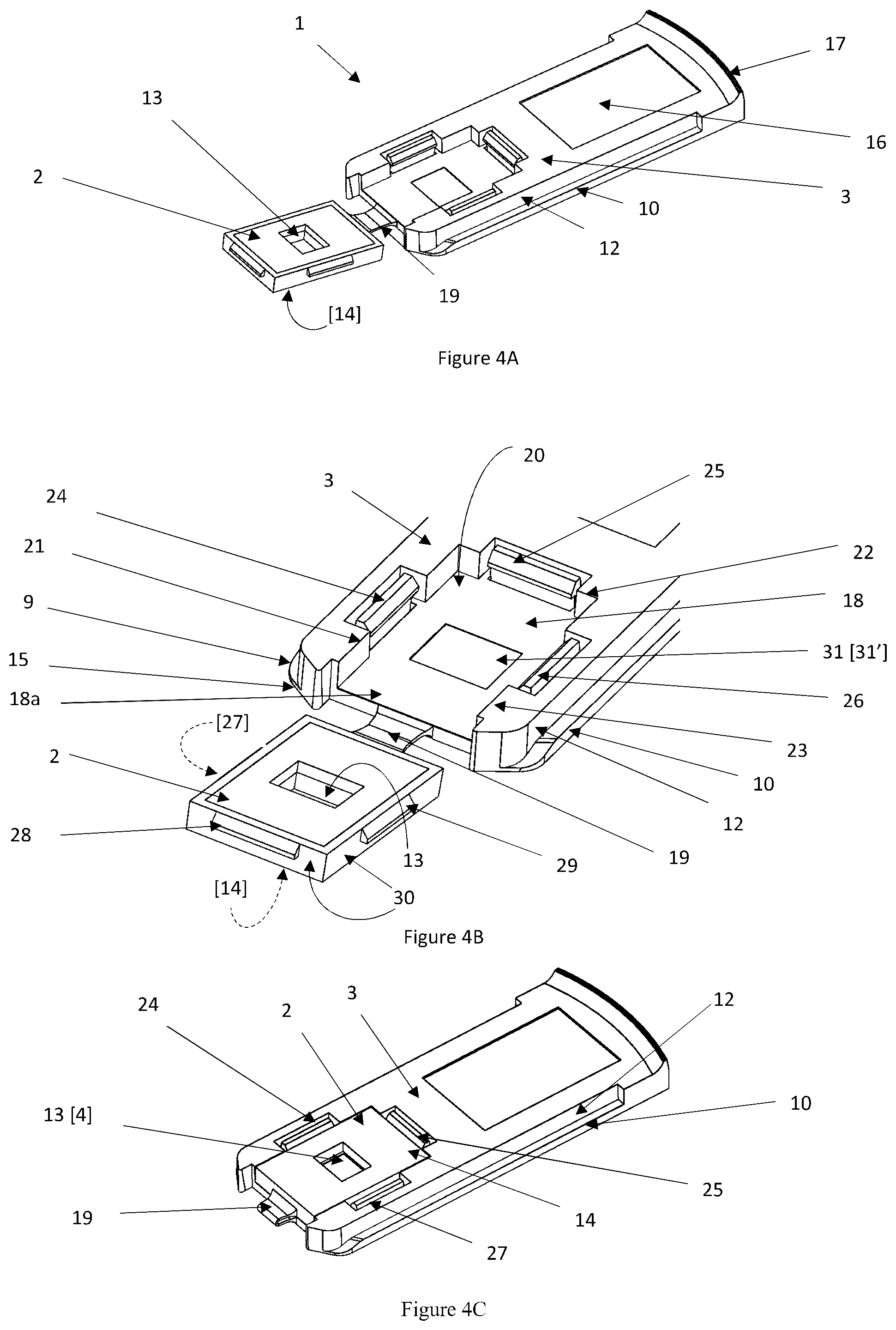Patent US12158420 Figure 5 – Displaceable receptacle for test sample