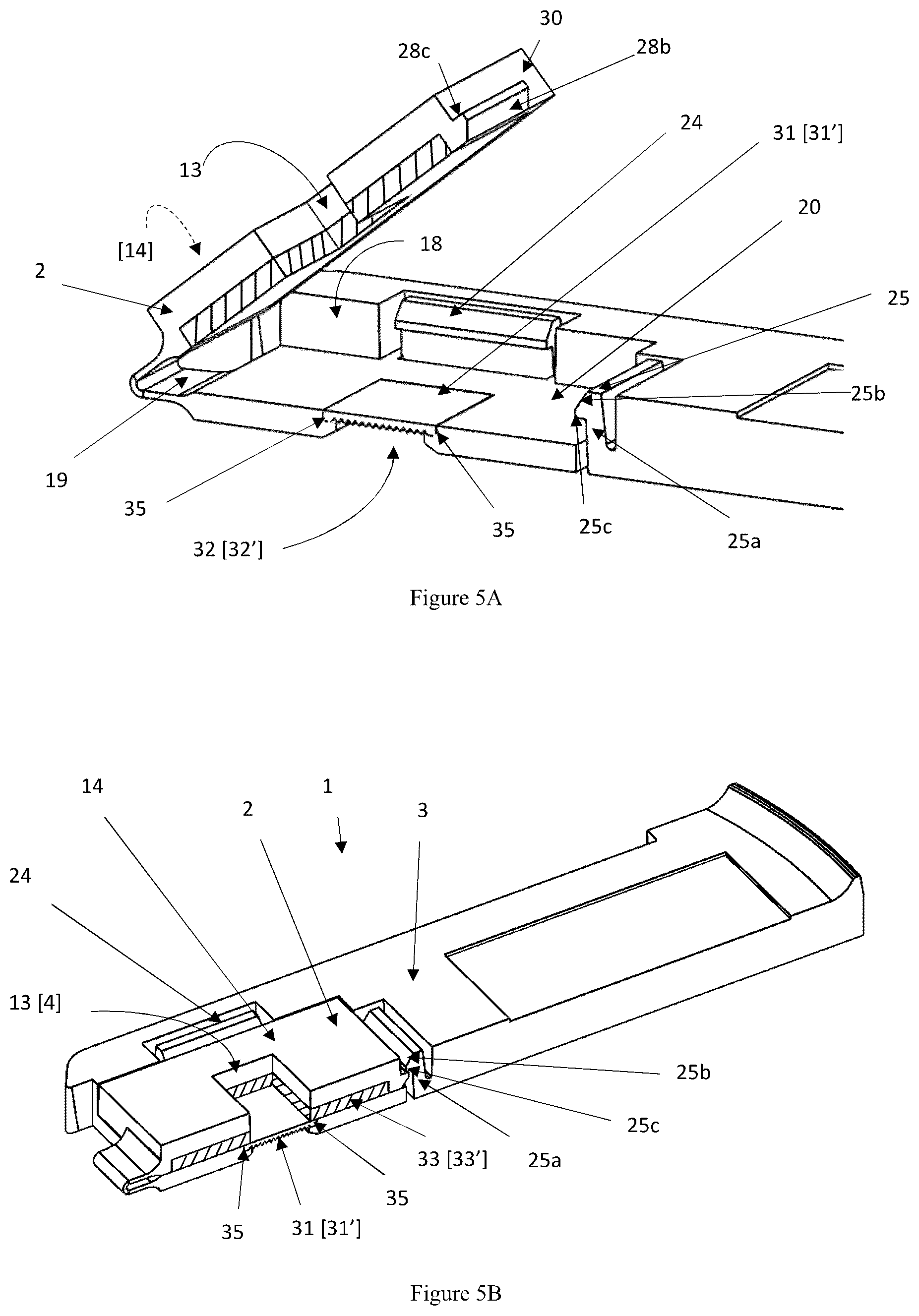 Patent US12158420 Figure 6 – Displaceable receptacle for test sample