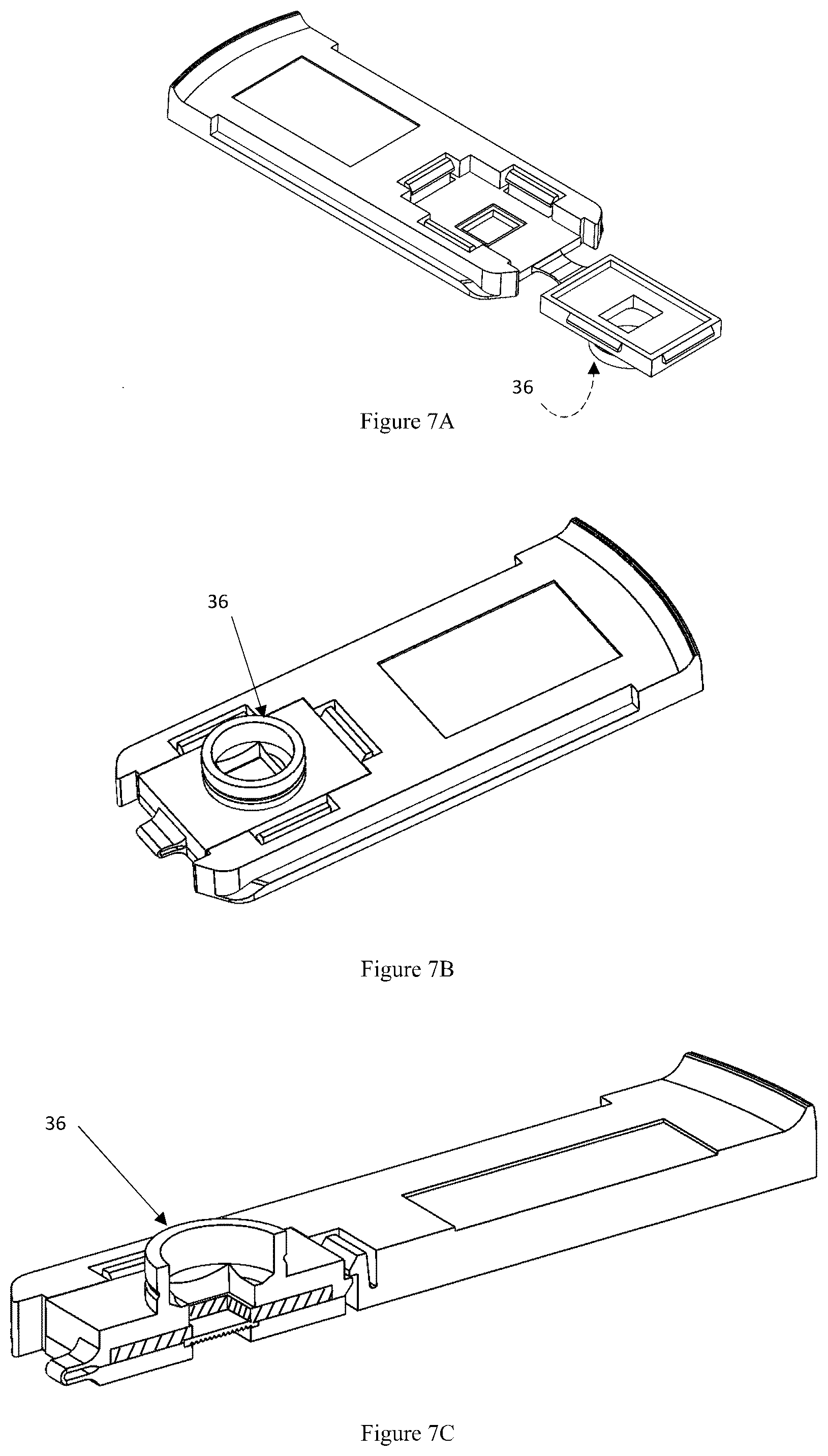 Patent US12158420 Figure 9 – Displaceable receptacle for test sample