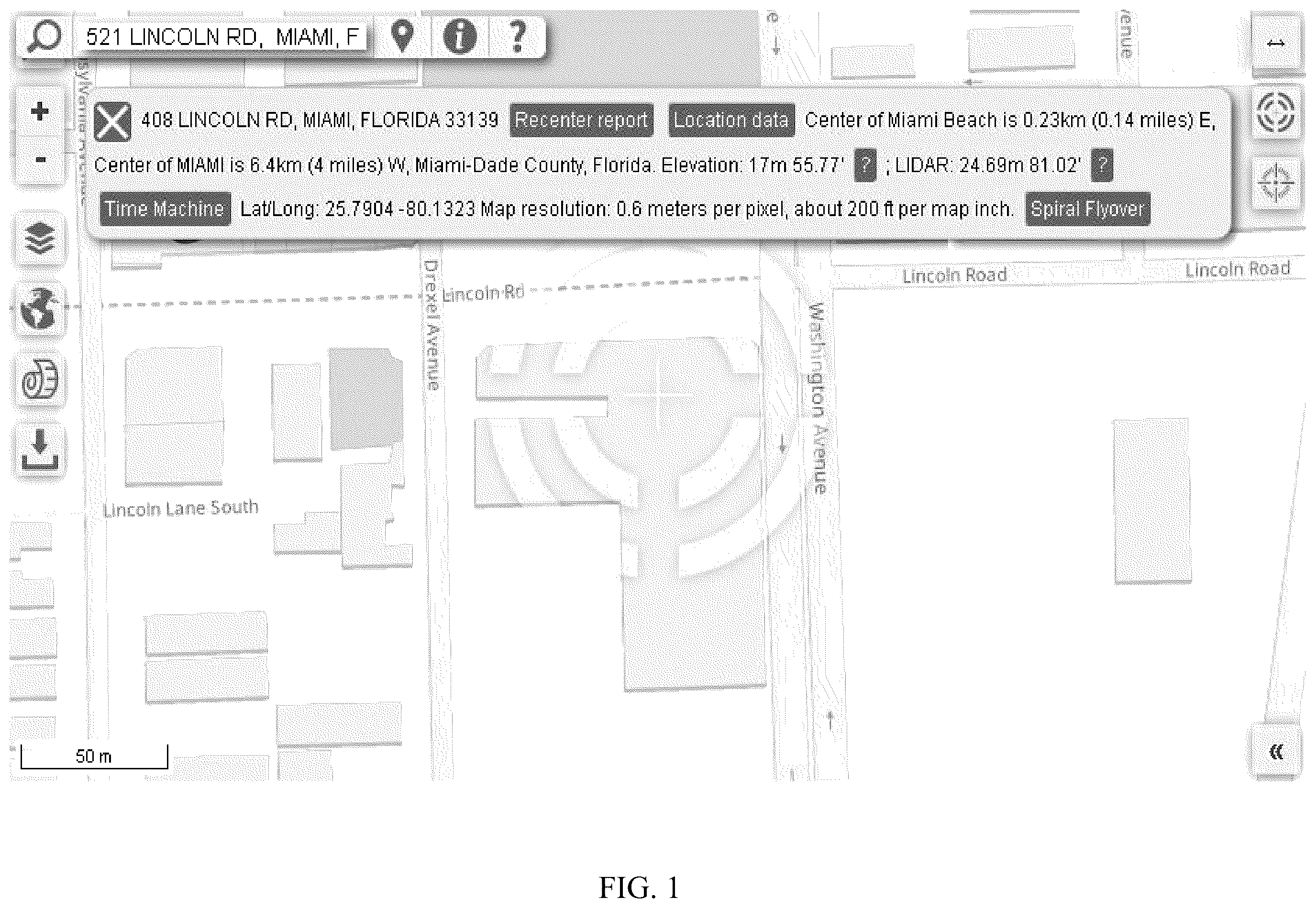 Patent US12158525 — Systems and methods for terrain mapping using Lidar — Figure 1