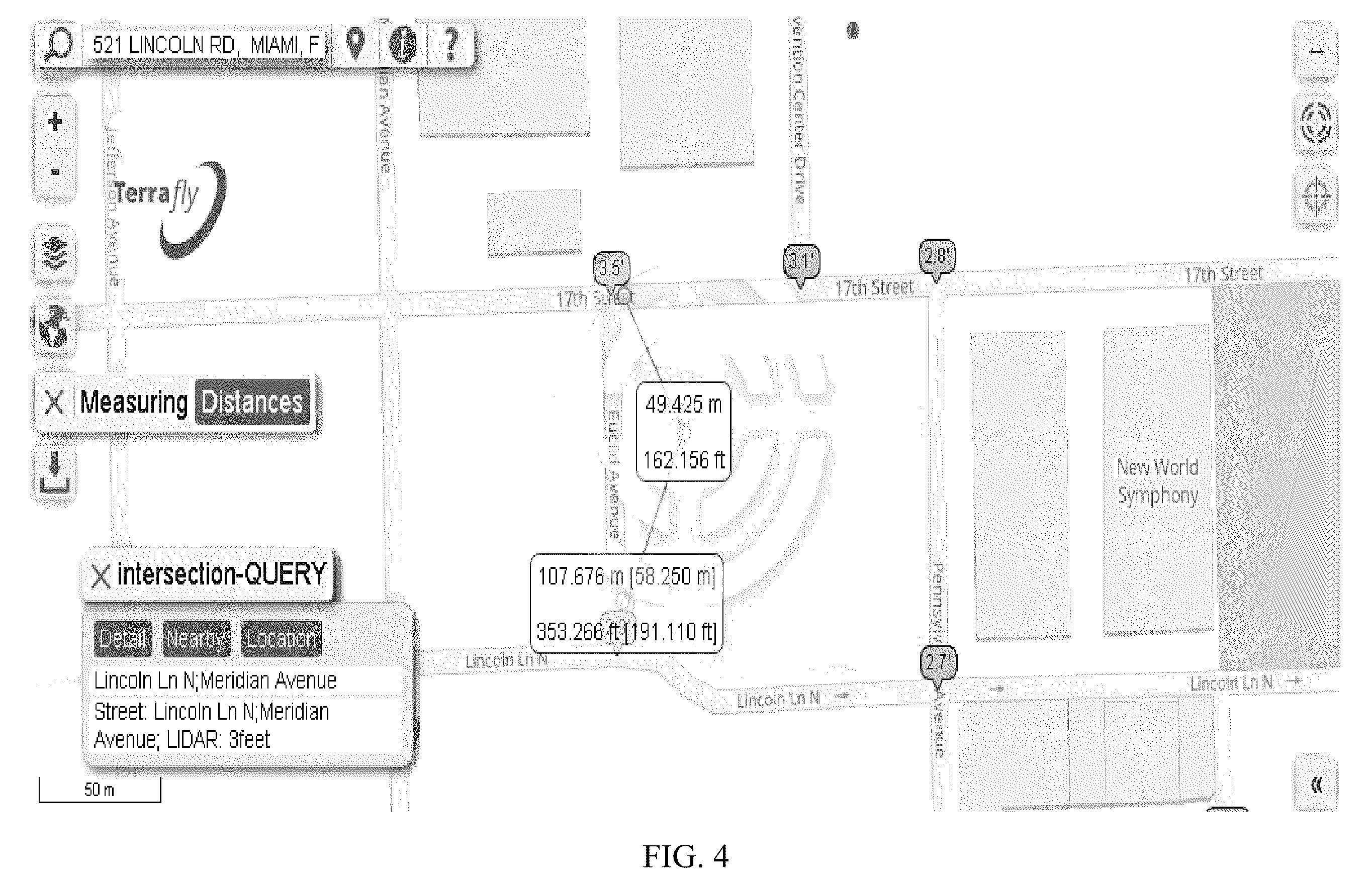 Patent US12158525 Figure 4 – Systems and methods for terrain mapping using Lidar