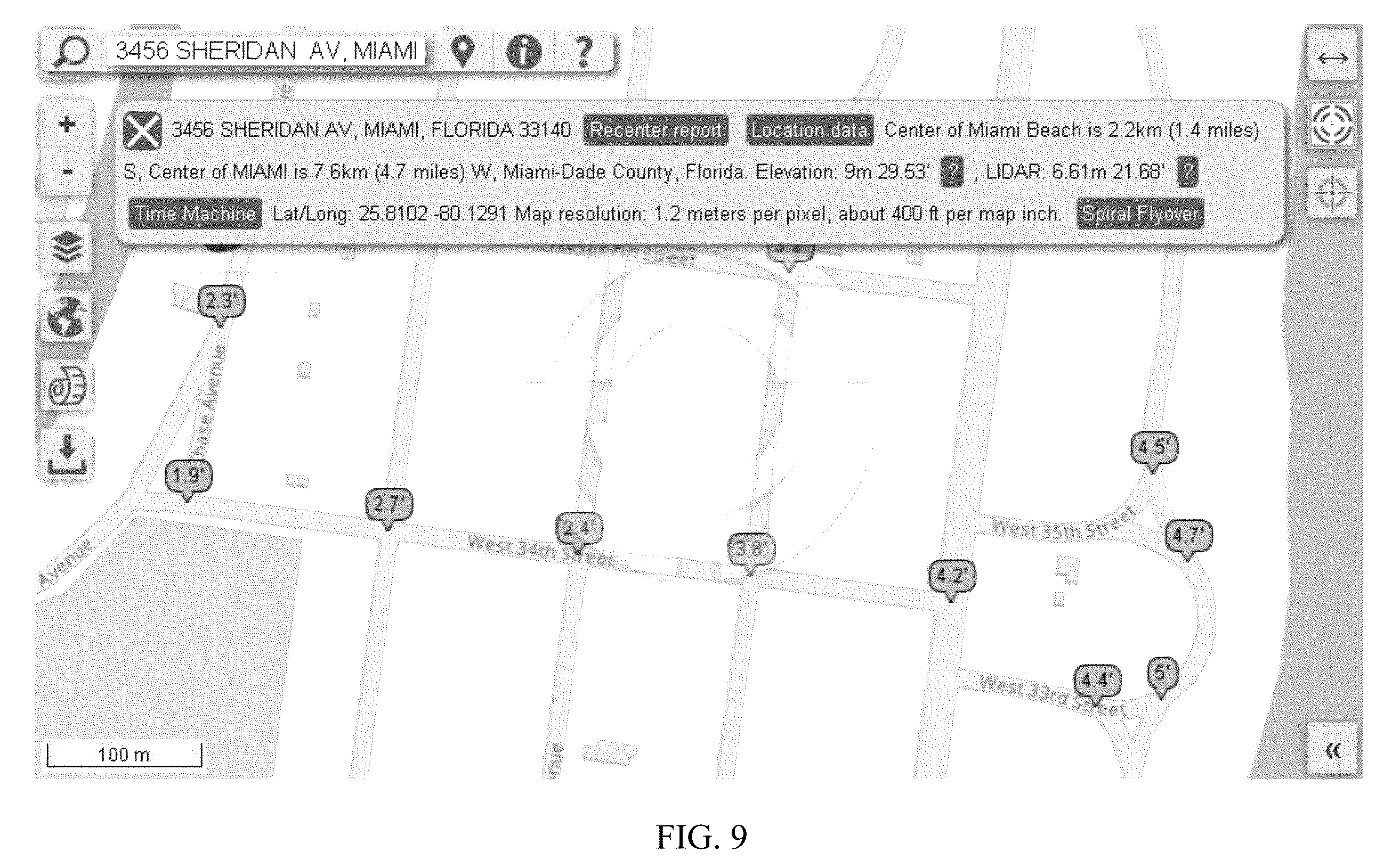 Patent US12158525 Figure 9 – Systems and methods for terrain mapping using Lidar