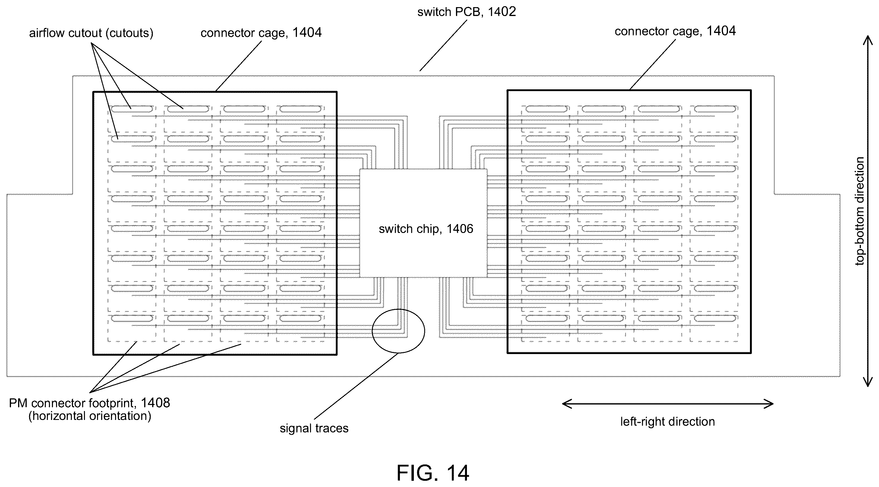 Patent US12158627 Figure 15 – High speed network device with orthogonal pluggable optics modules