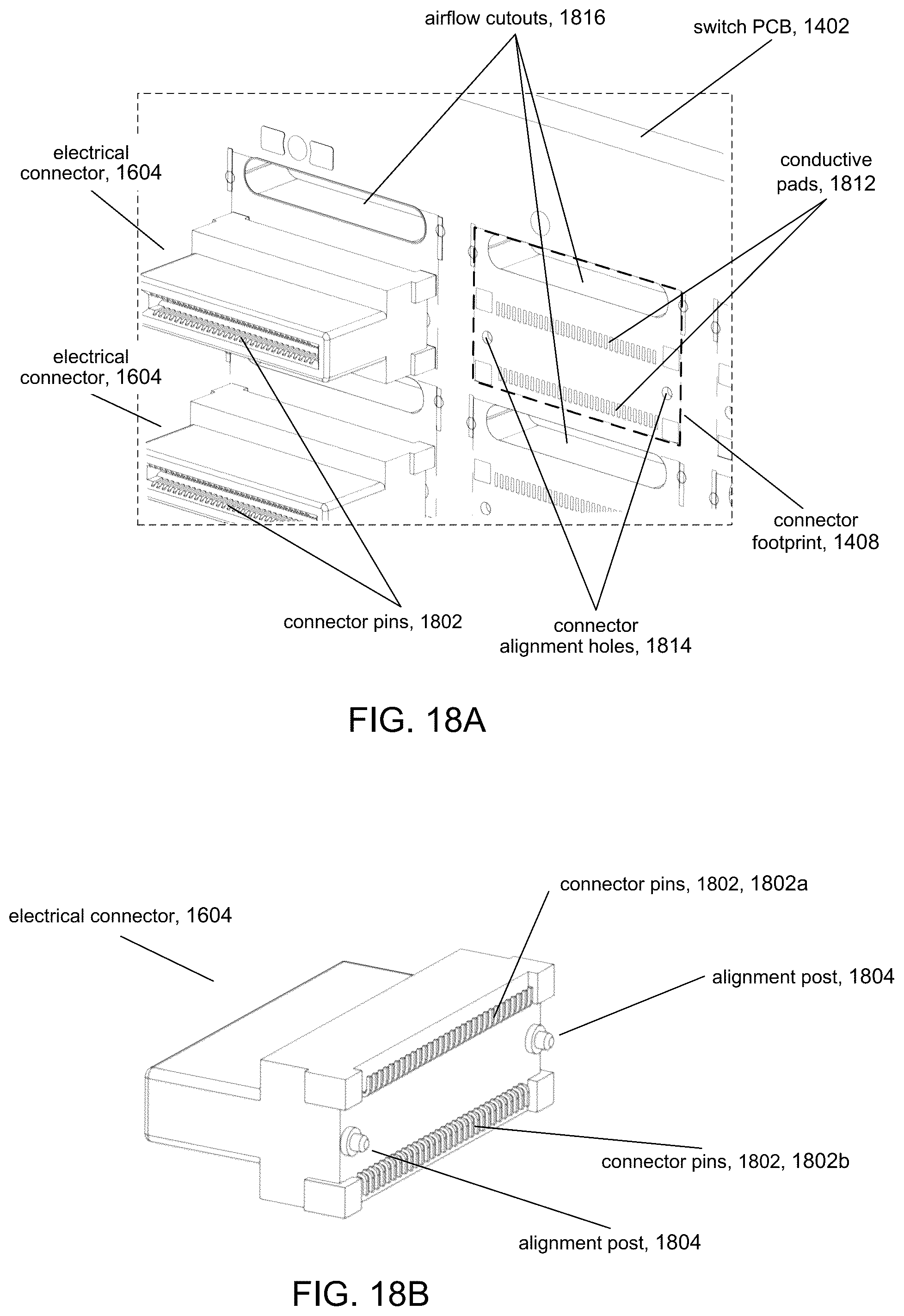 Patent US12158627 Figure 19 – High speed network device with orthogonal pluggable optics modules
