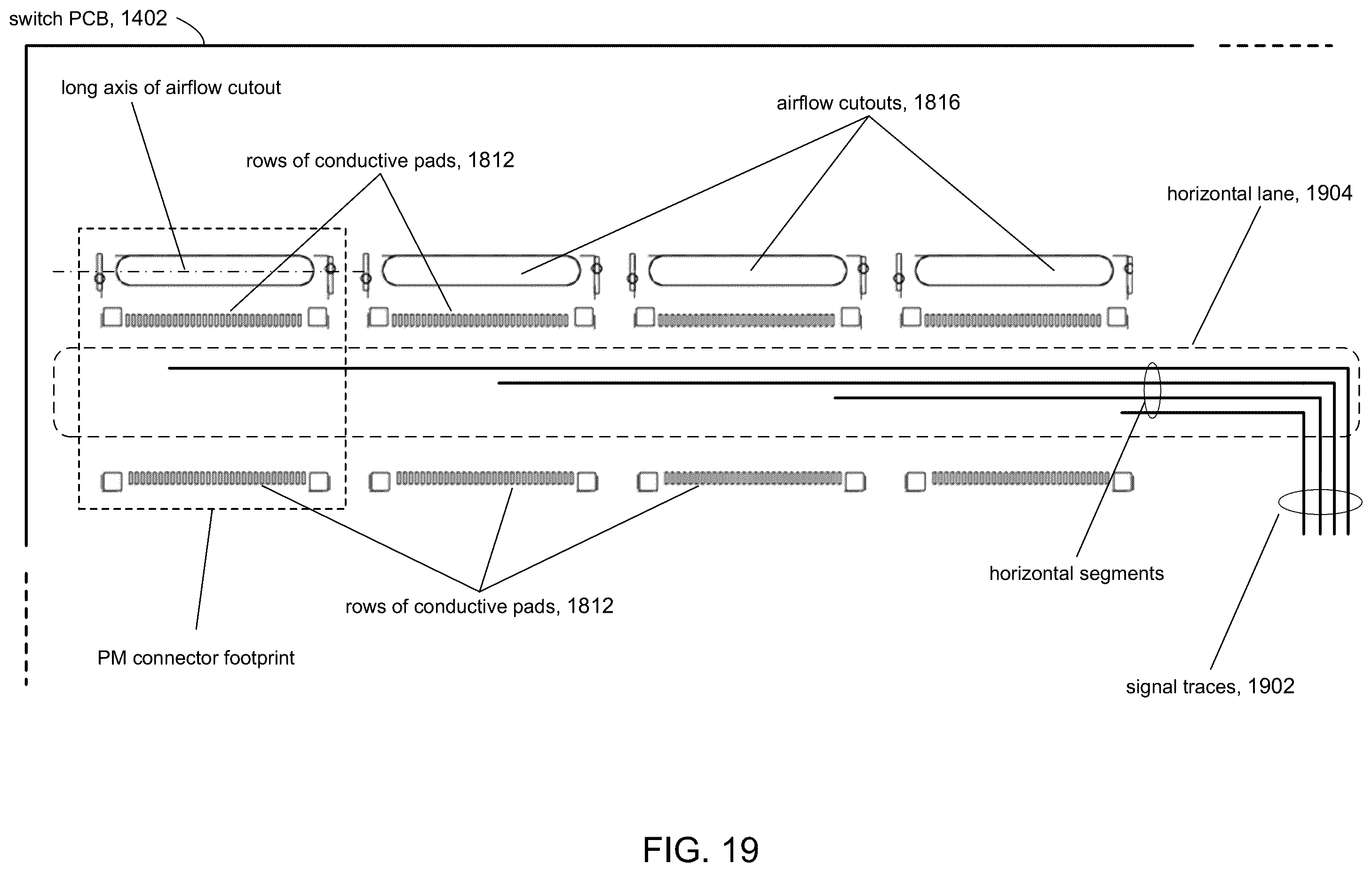 Patent US12158627 Figure 20 – High speed network device with orthogonal pluggable optics modules