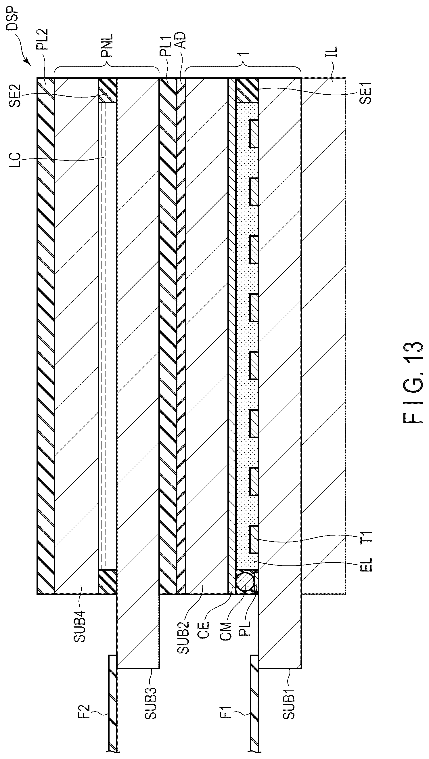 Patent US12158682 Figure 13 – Viewing angle control element and display device