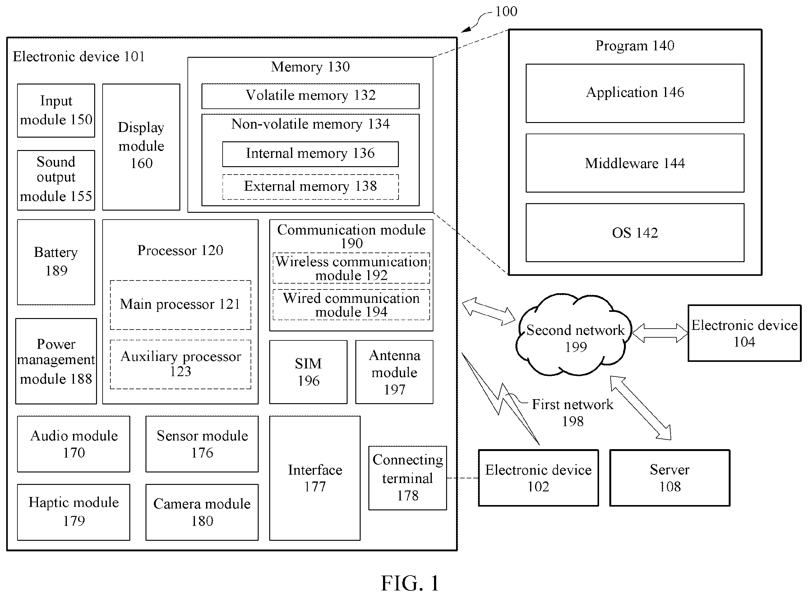 Patent US12158775 — Electronic device including display panel — Figure 1