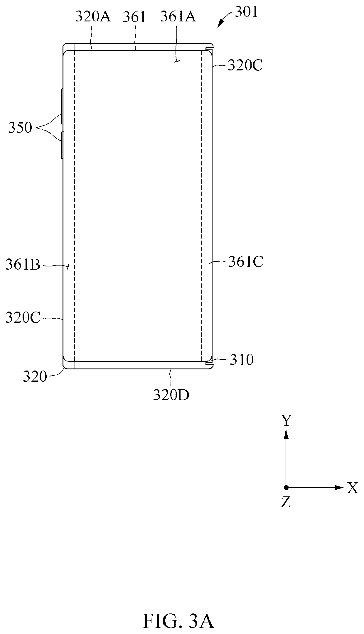 Patent US12158775 Figure 3 – Electronic device including display panel