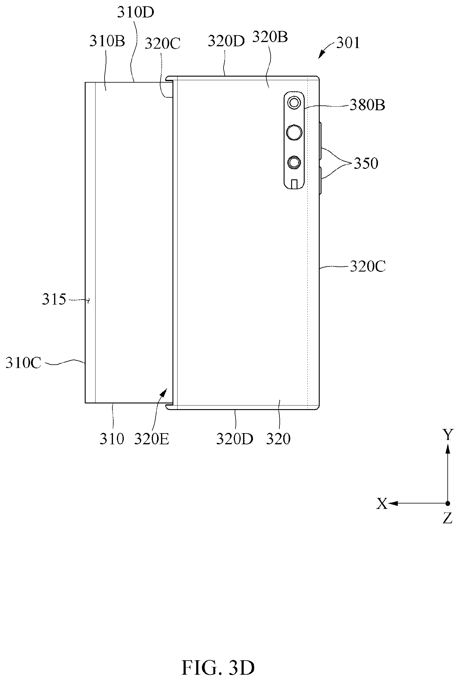 Patent US12158775 Figure 6 – Electronic device including display panel