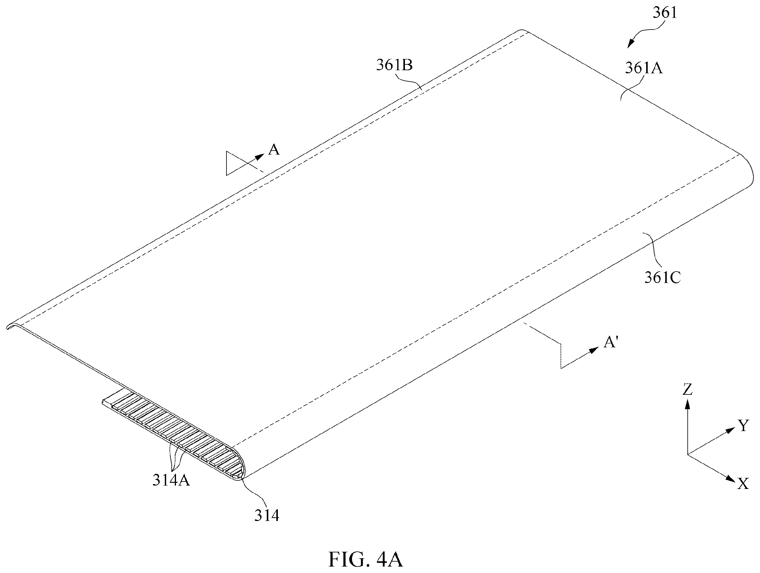 Patent US12158775 Figure 8 – Electronic device including display panel