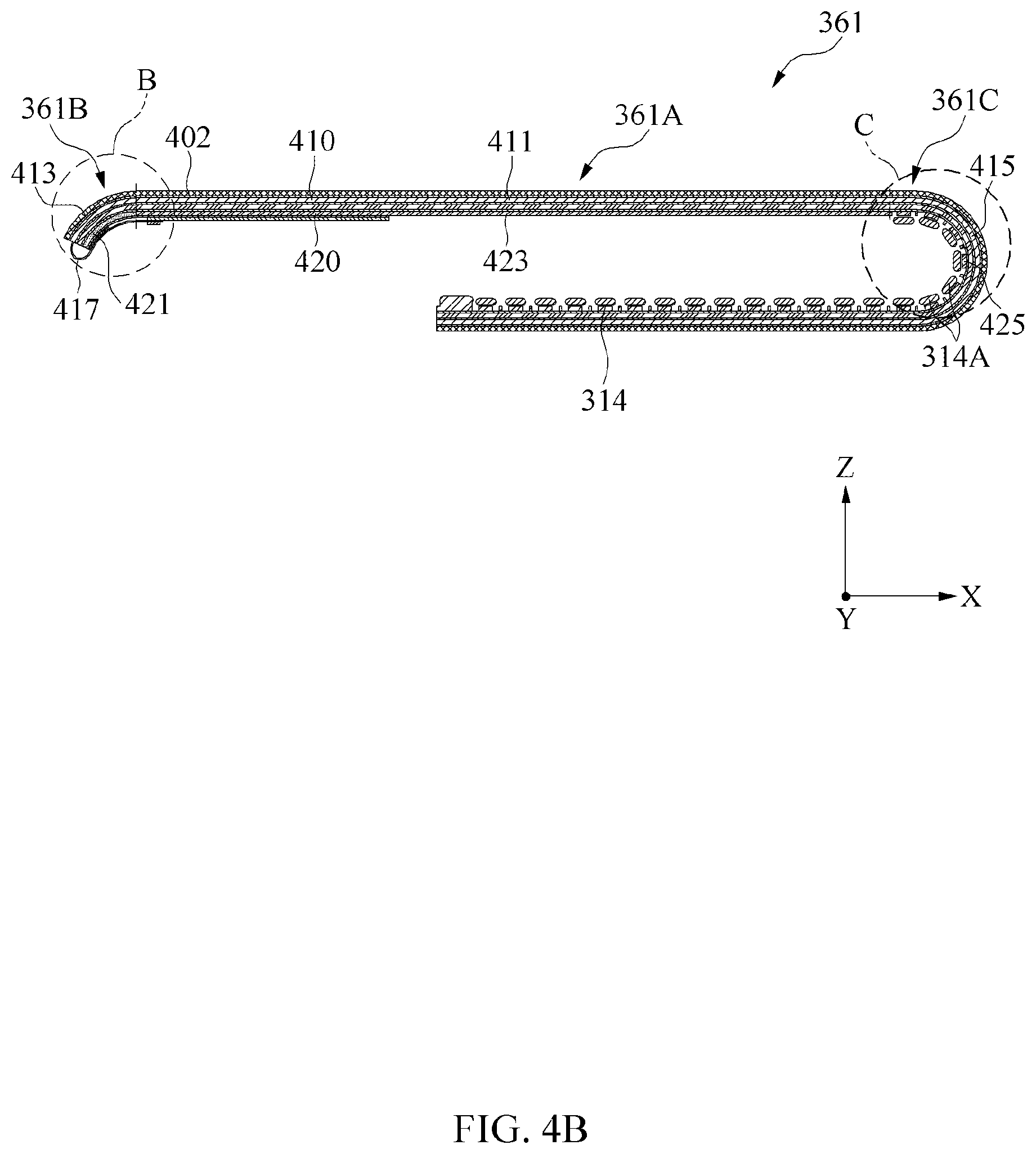 Patent US12158775 Figure 9 – Electronic device including display panel