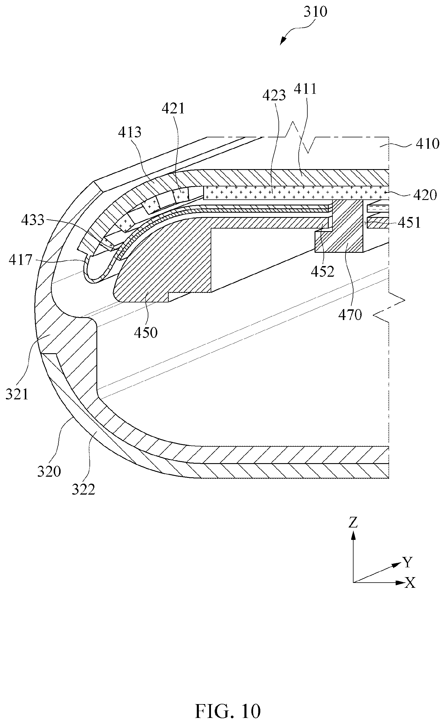 Patent US12158775 Figure 15 – Electronic device including display panel