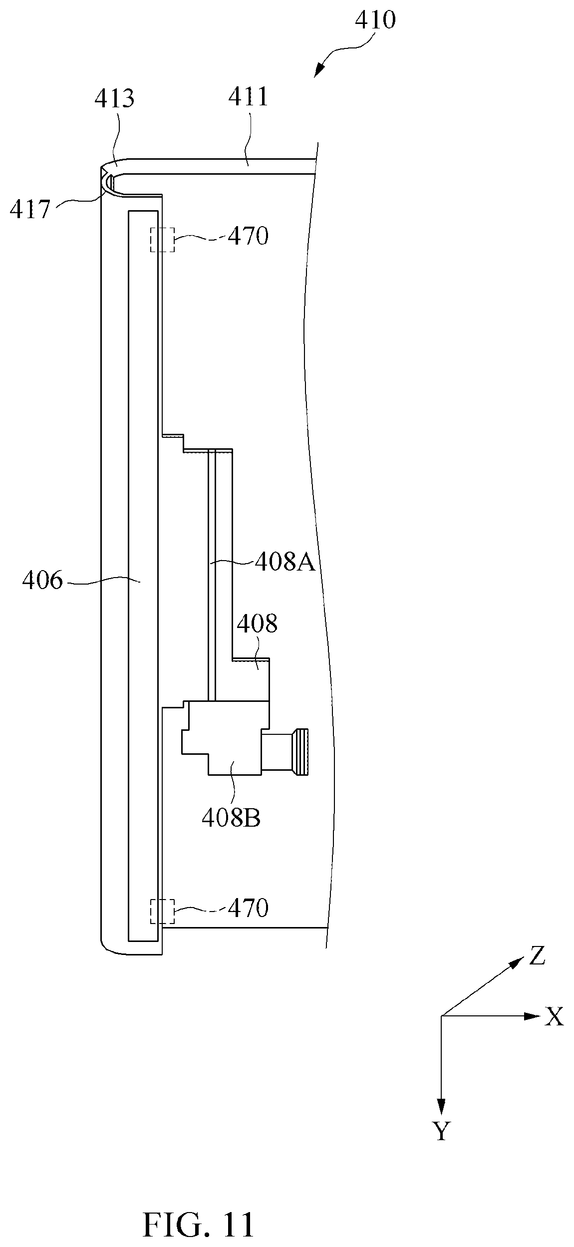 Patent US12158775 Figure 16 – Electronic device including display panel