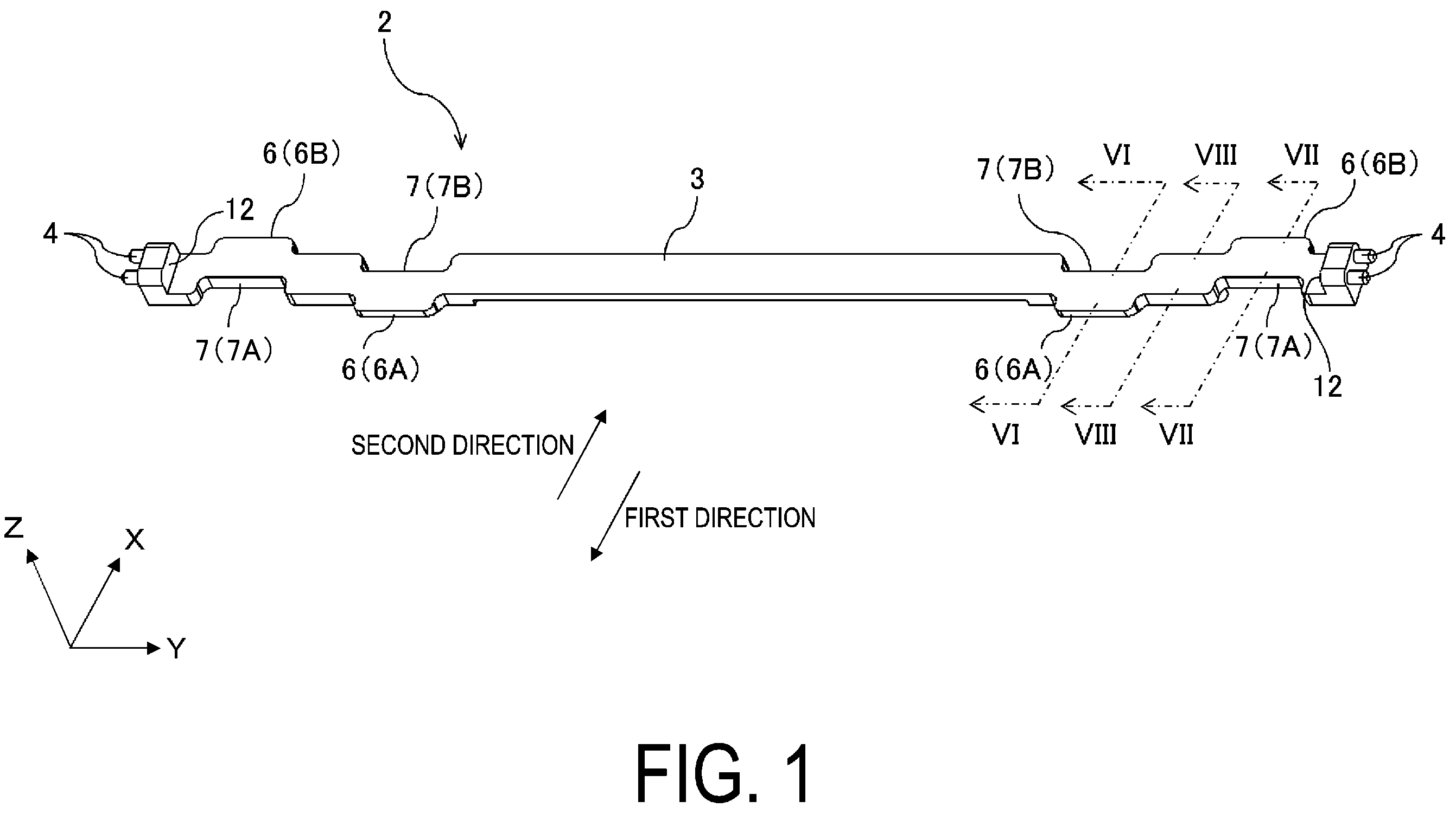 Patent US12158780 Figure 1 – Hinge constituent component and display device