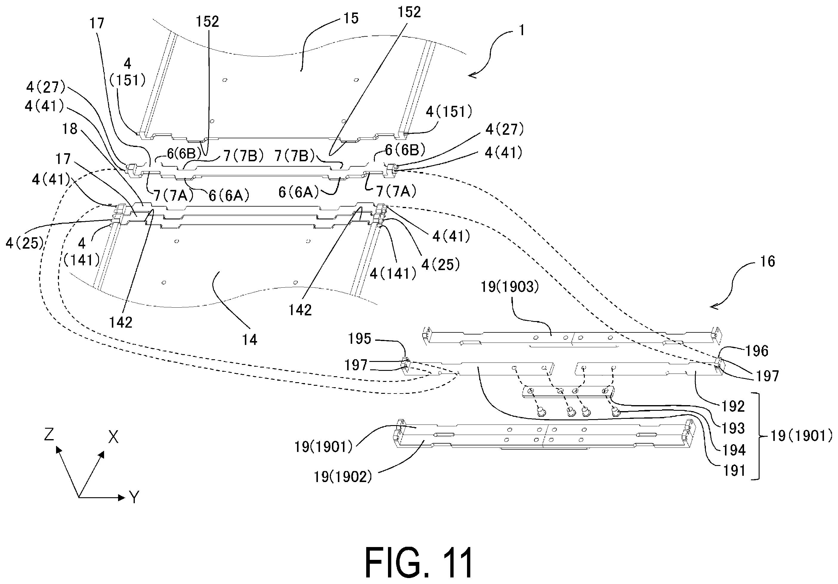Patent US12158780 Figure 11 – Hinge constituent component and display device