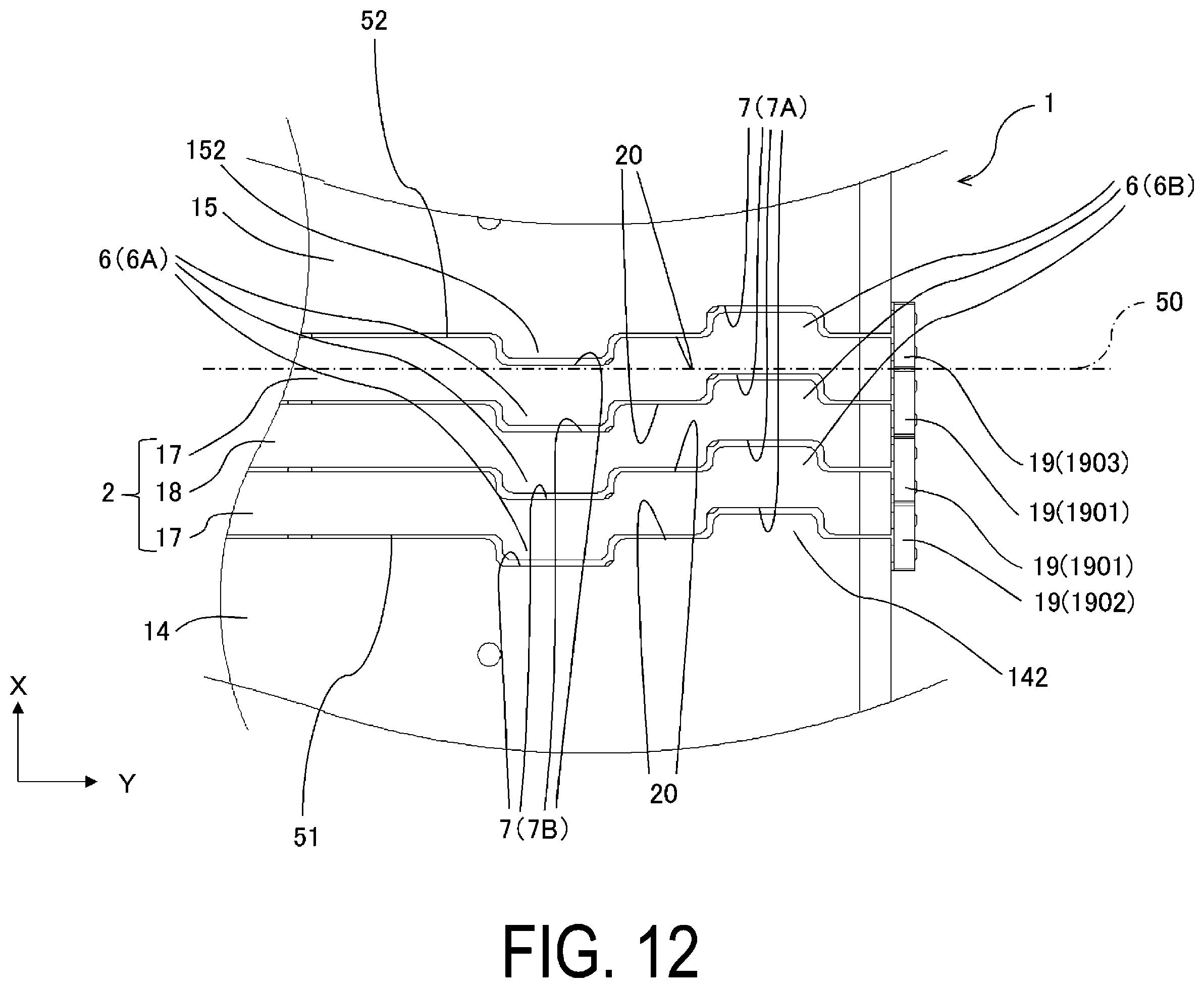 Patent US12158780 Figure 12 – Hinge constituent component and display device