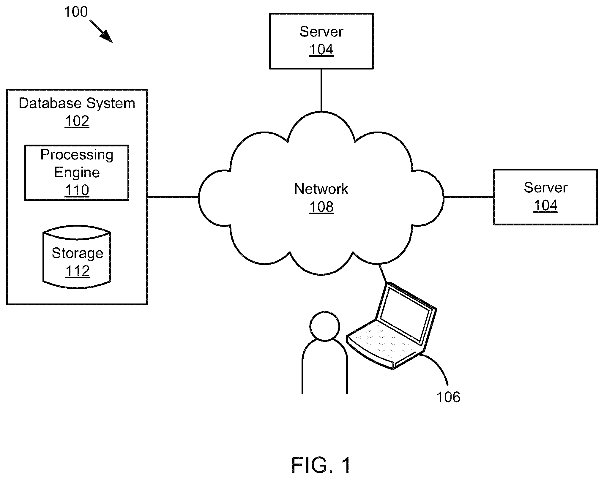 Patent US12158970 Figure 1 – Directing queries to encrypted database files