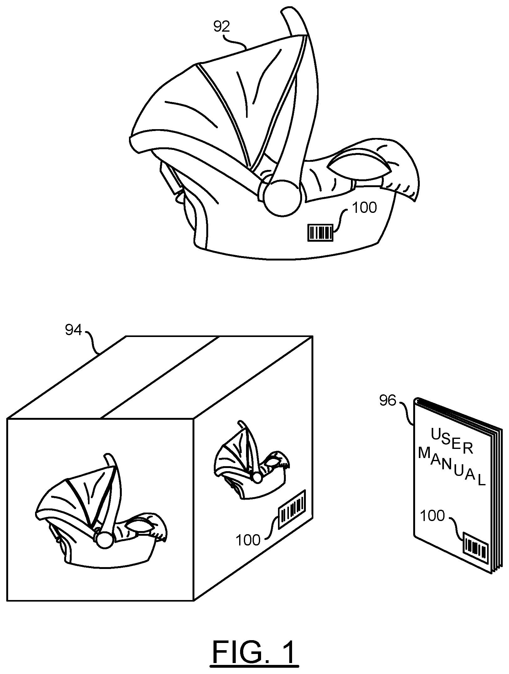 Patent US12165000 Figure 1 – Vehicle item identification and registration