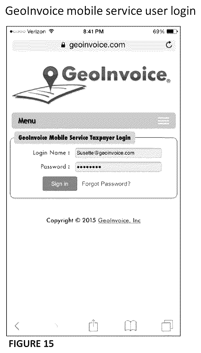 Patent US12165121 Figure 15 – Location based system and method for calculating sales and use tax